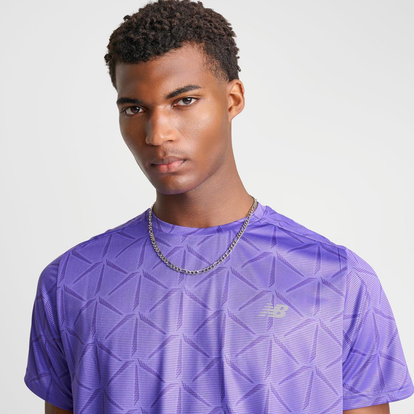 Men's New Balance Sport Essential Printed T-Shirt - Purple - view 5