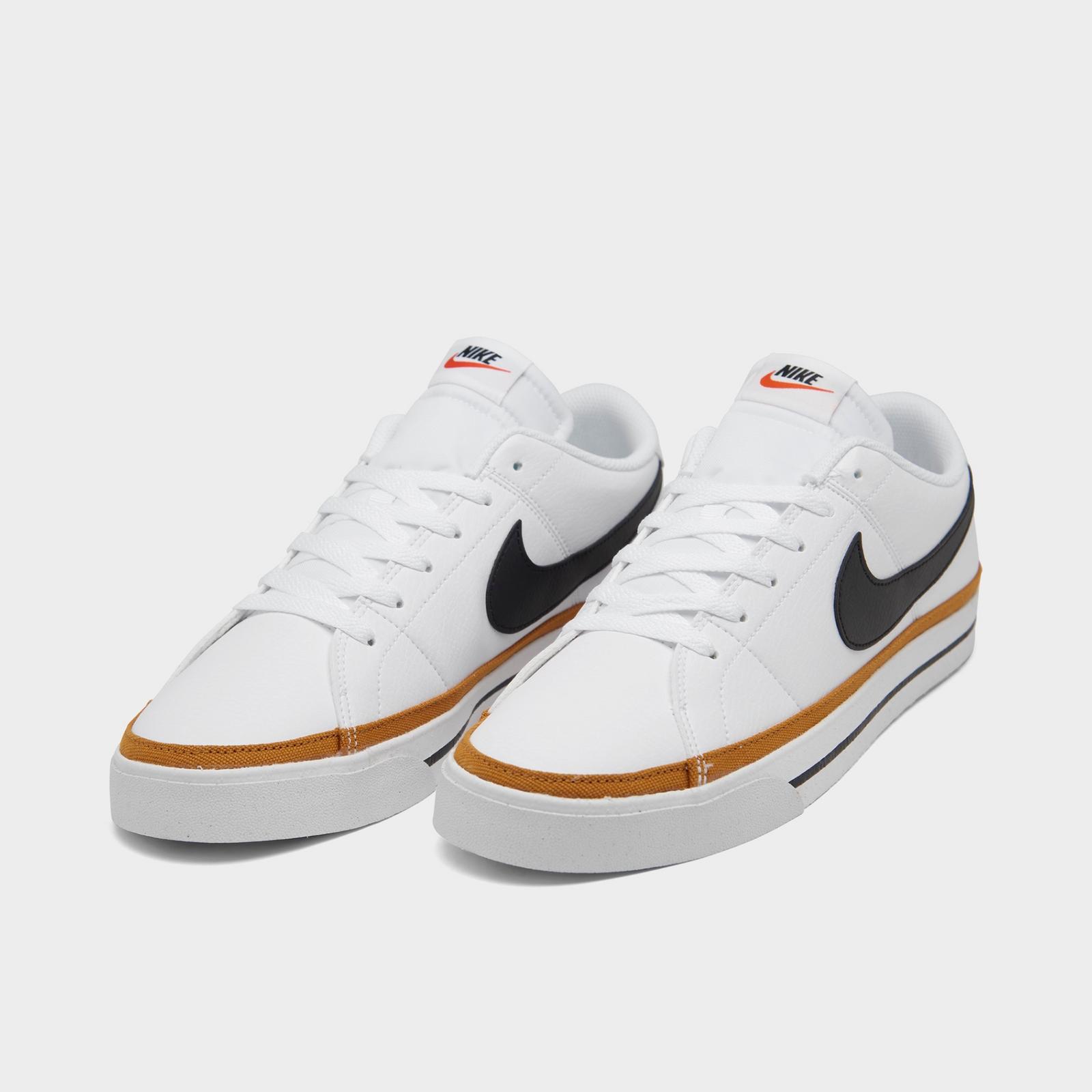 Men's Nike Court Legacy Next Nature Casual Shoes - White/Desert Ochre/Black