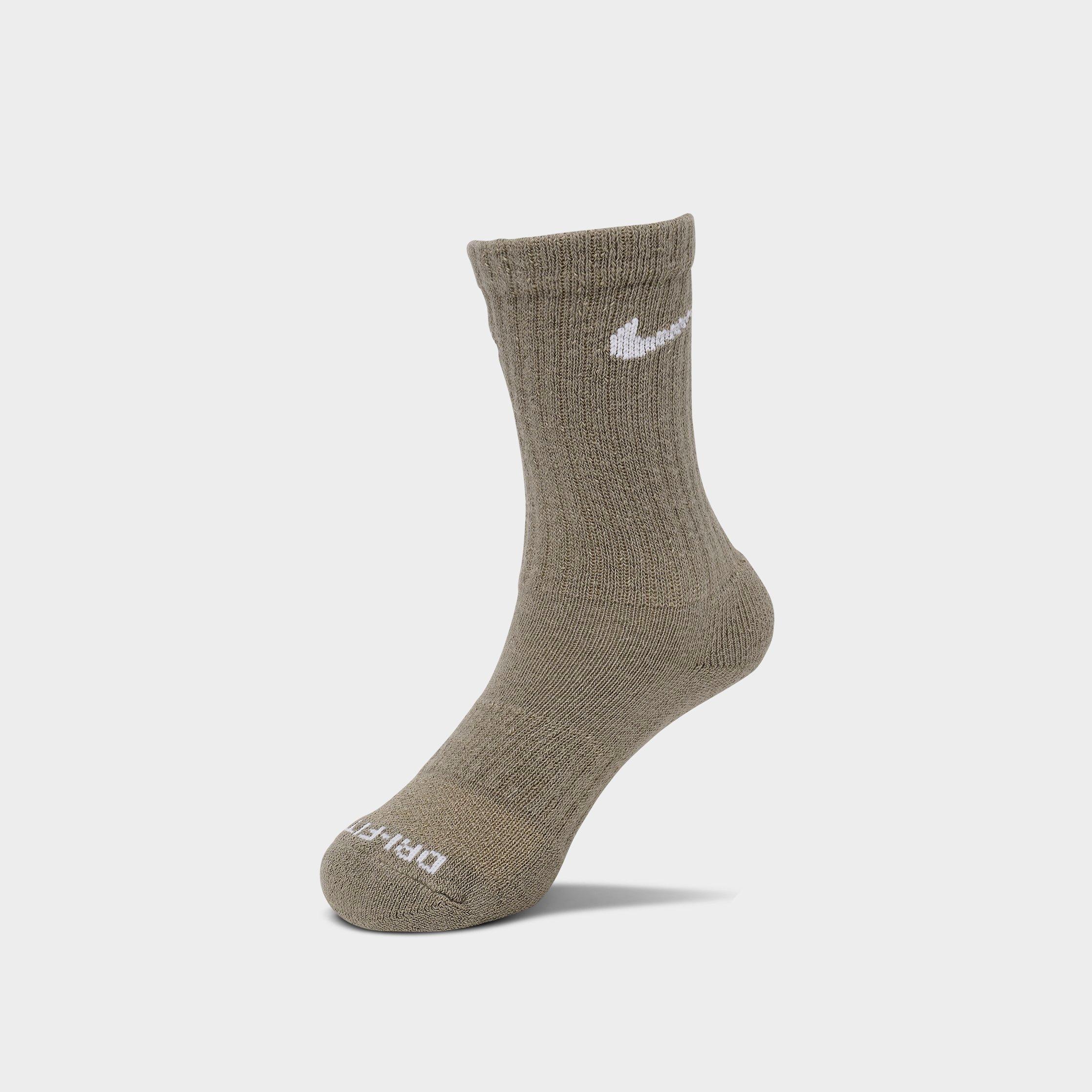 Little Kids' Nithtke Dri-Fit Crew Socks (6-Pack) - Sail/Olive/Pink