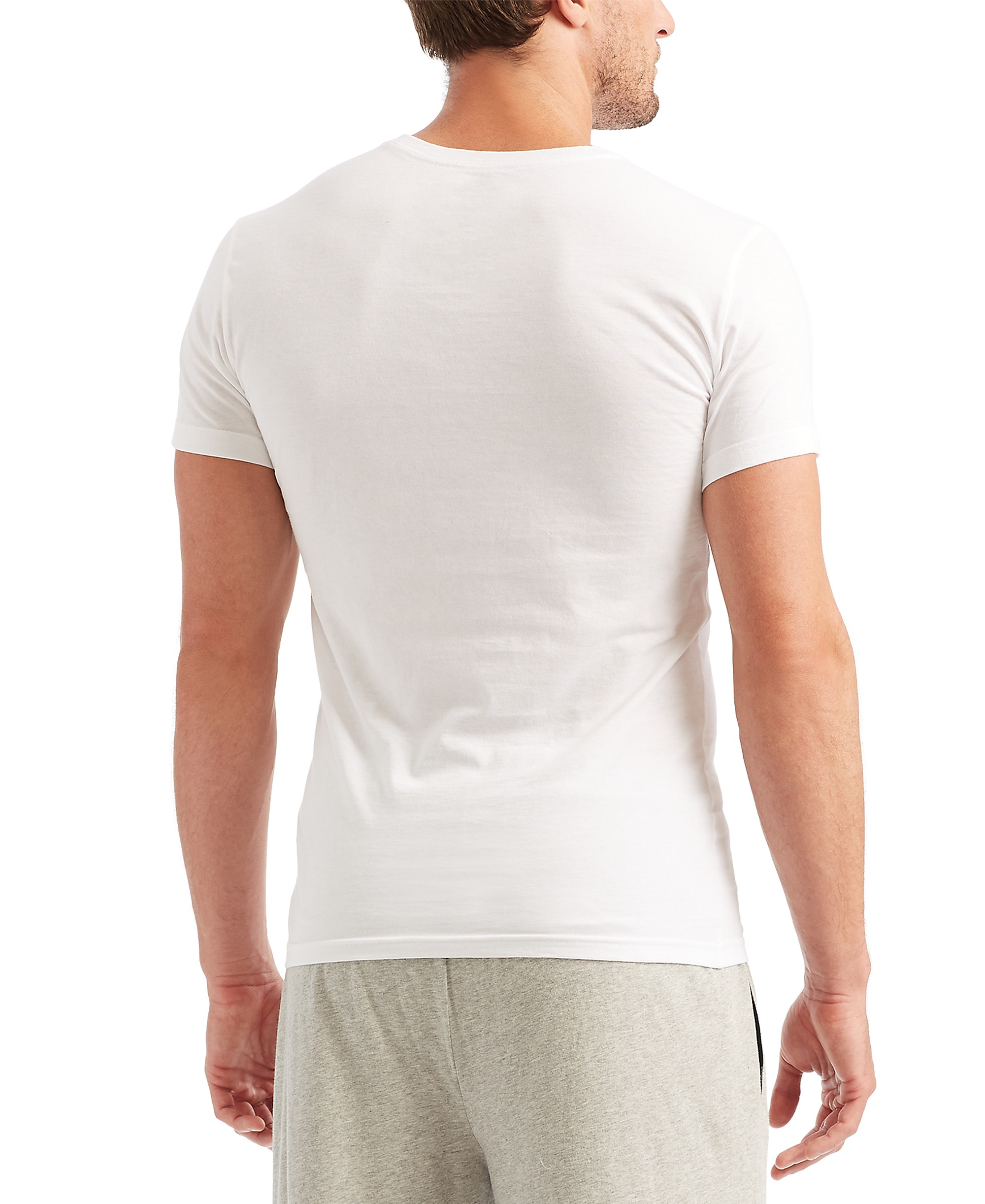 Polo Ralph Lauren Men's 5-Pack Slim Fit Classic Cotton Crewneck Undershirts - White
