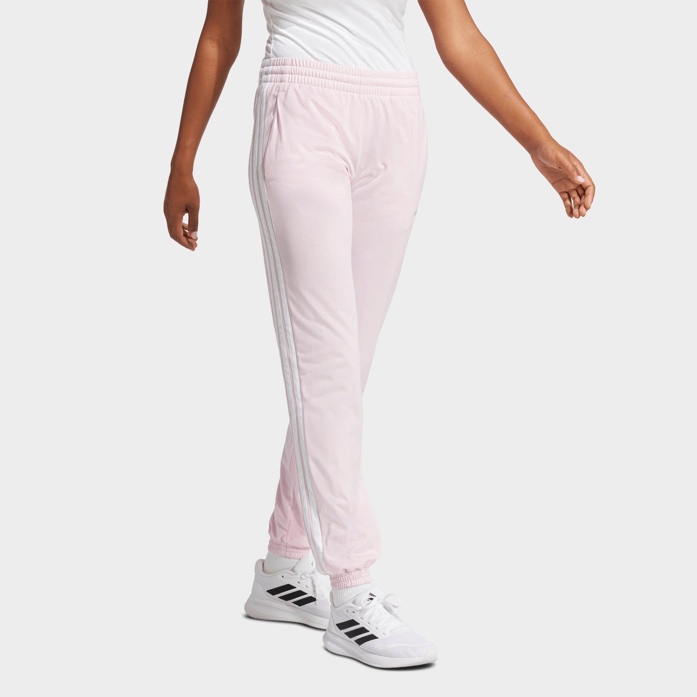 Women's adidas Essentials DAYREADY Tricot Tracksuit Pants - Clear Pink/White