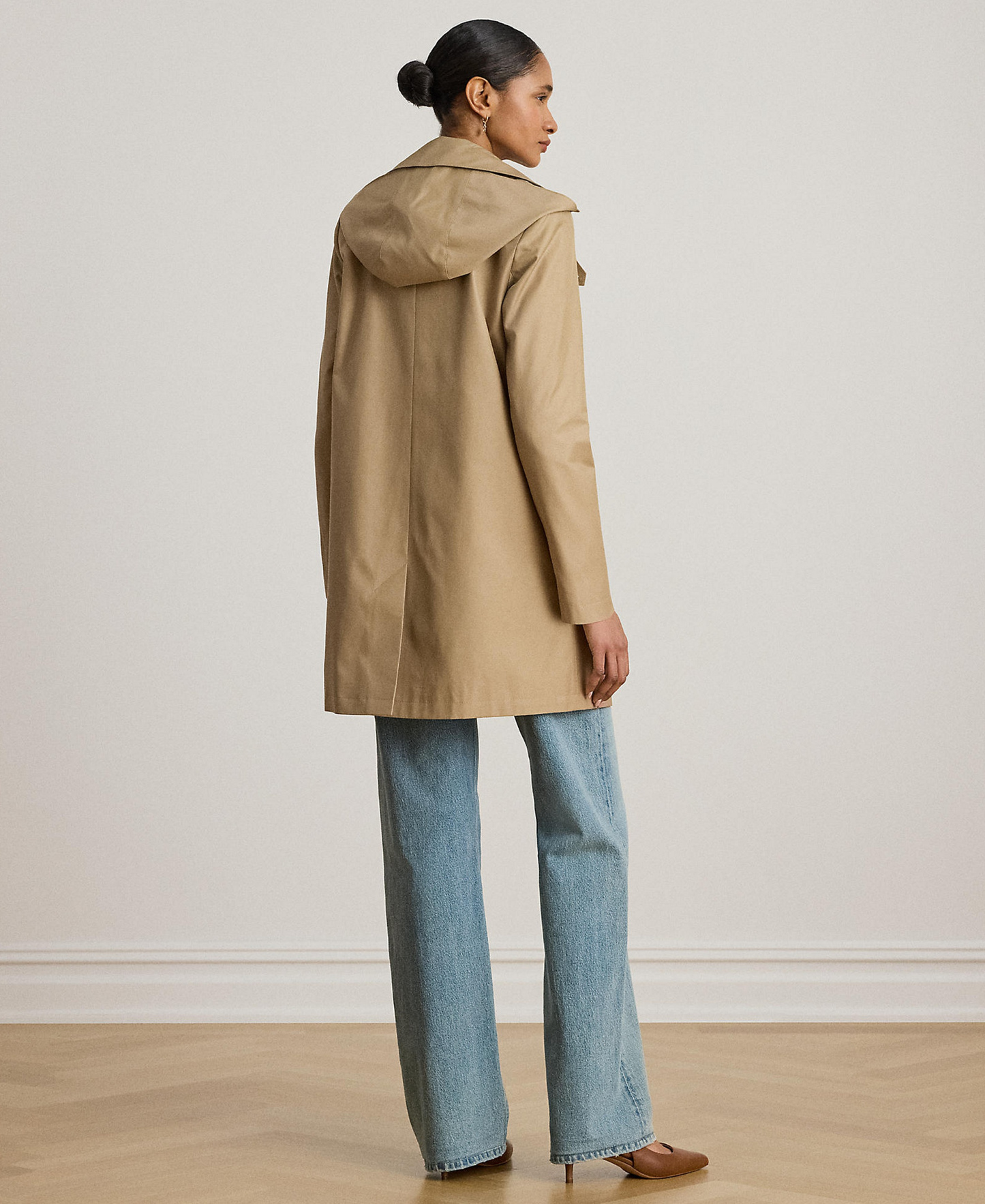 Lauren Ralph Lauren Women's Hooded Raincoat - Sand