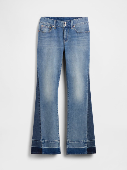 Low Rise Long & Lean Split-Hem Jeans - Light indigo