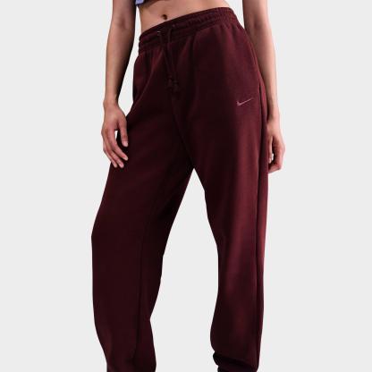 Women's Nithtke Sportswear Phoenix Fleece Oversized High-Waisted Jogger Pants - Burgundy Crush/Burgundy Crush