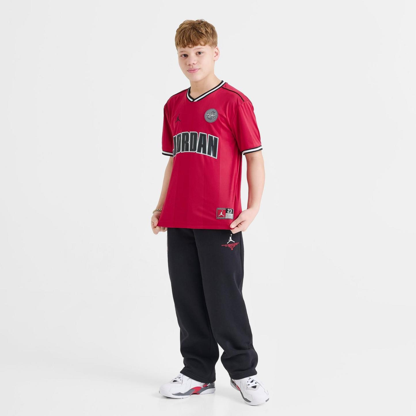 Boys' Big Kids' Jordan Soccer Jersey - Gym Red - view 2