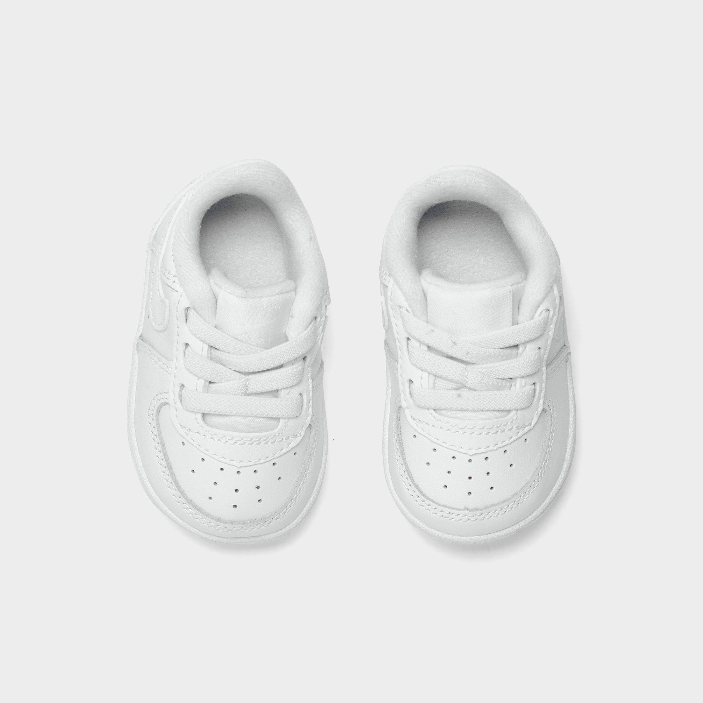 Infant Nithtke Air Force 1 Crib Casual Shoes - White/White - Top view