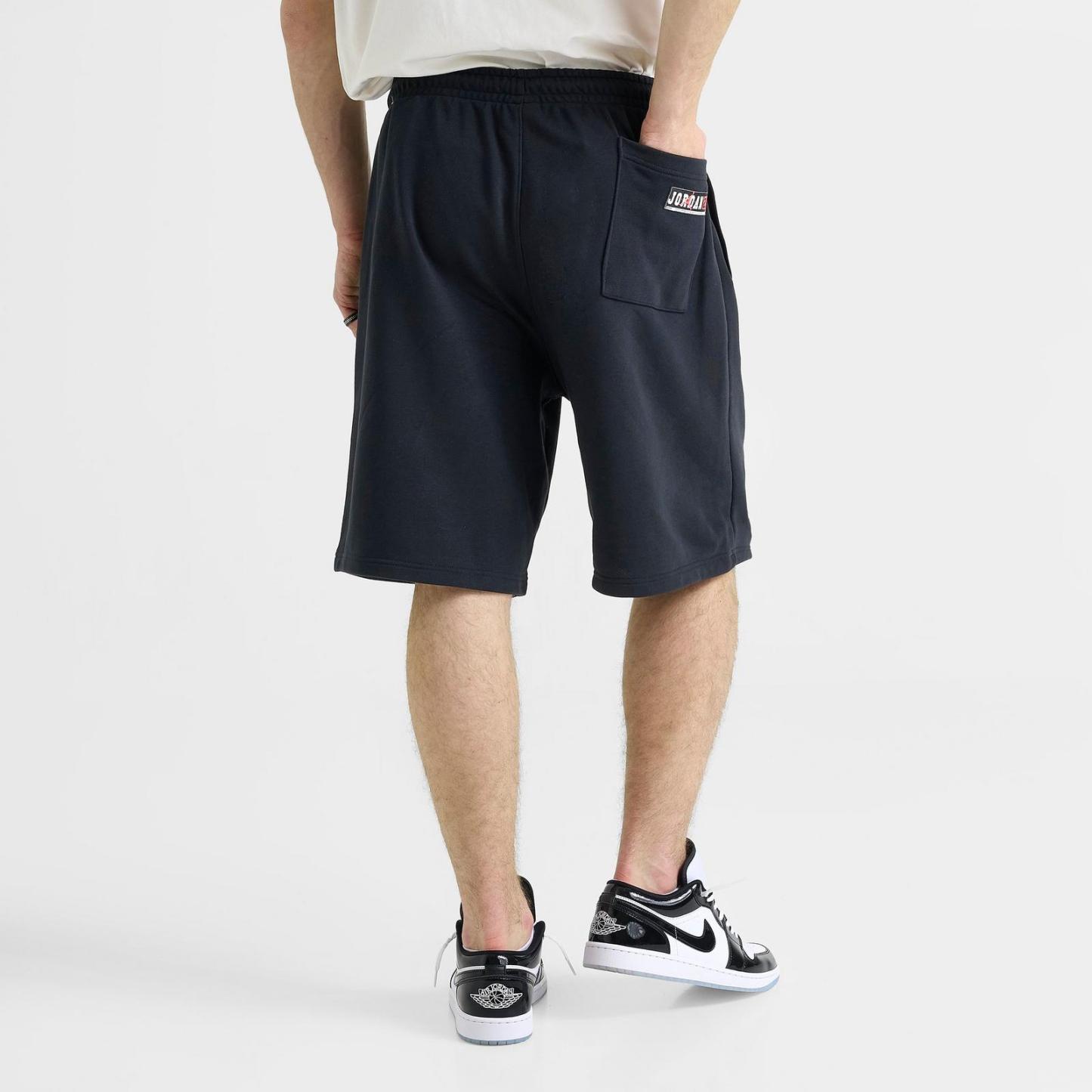 Men's Jordan Brooklyn Varsity Fleece Shorts - Black/Chile Red - view 4