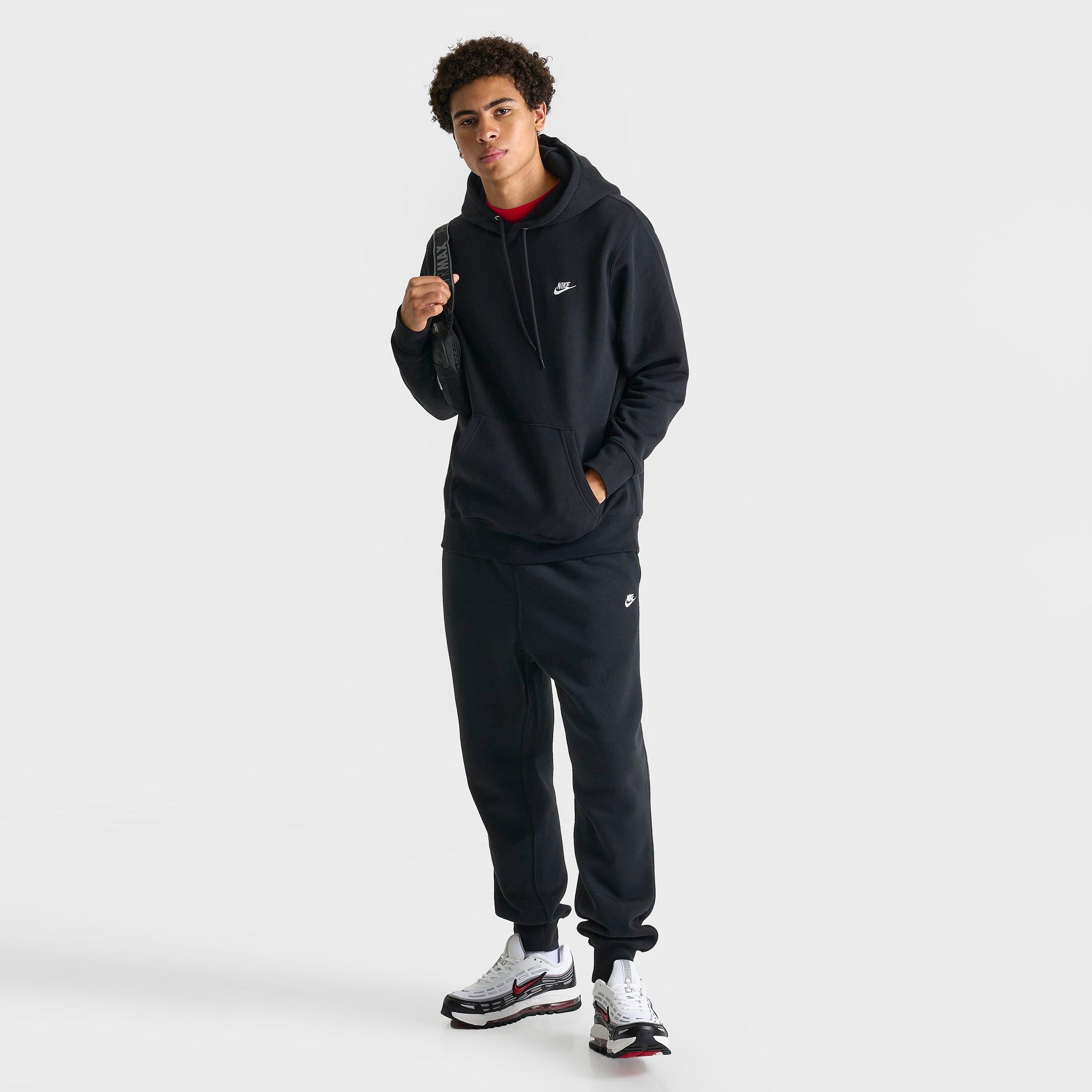 Men's Nithtke Club Fleece Premium Embroidered Pullover Hoodie - Part 2 - Black/Black/White