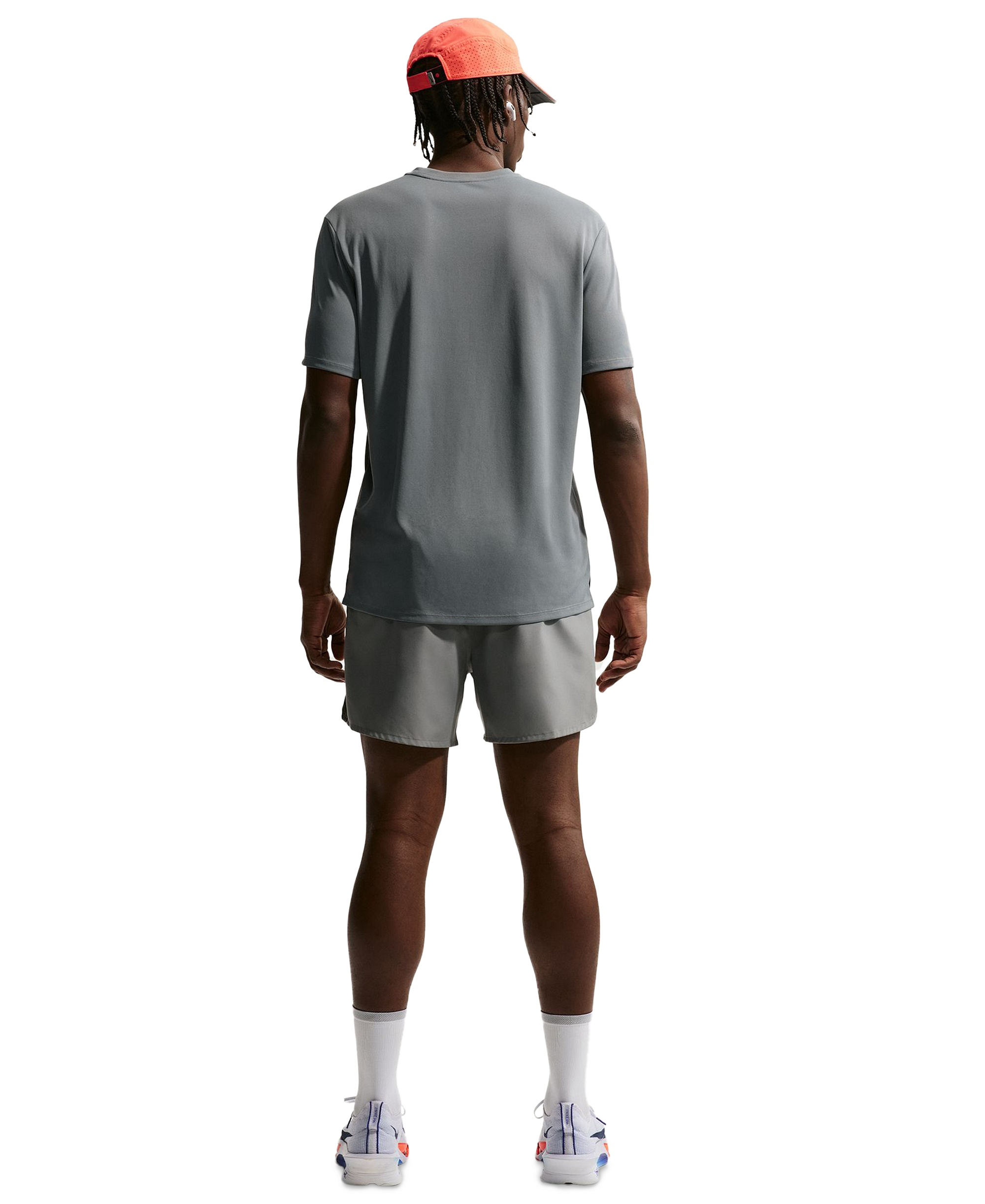 Nike Men's Miler Dri-FIT Running T-Shirt - Smoke Gray/Iron Gray/Reflective Silver