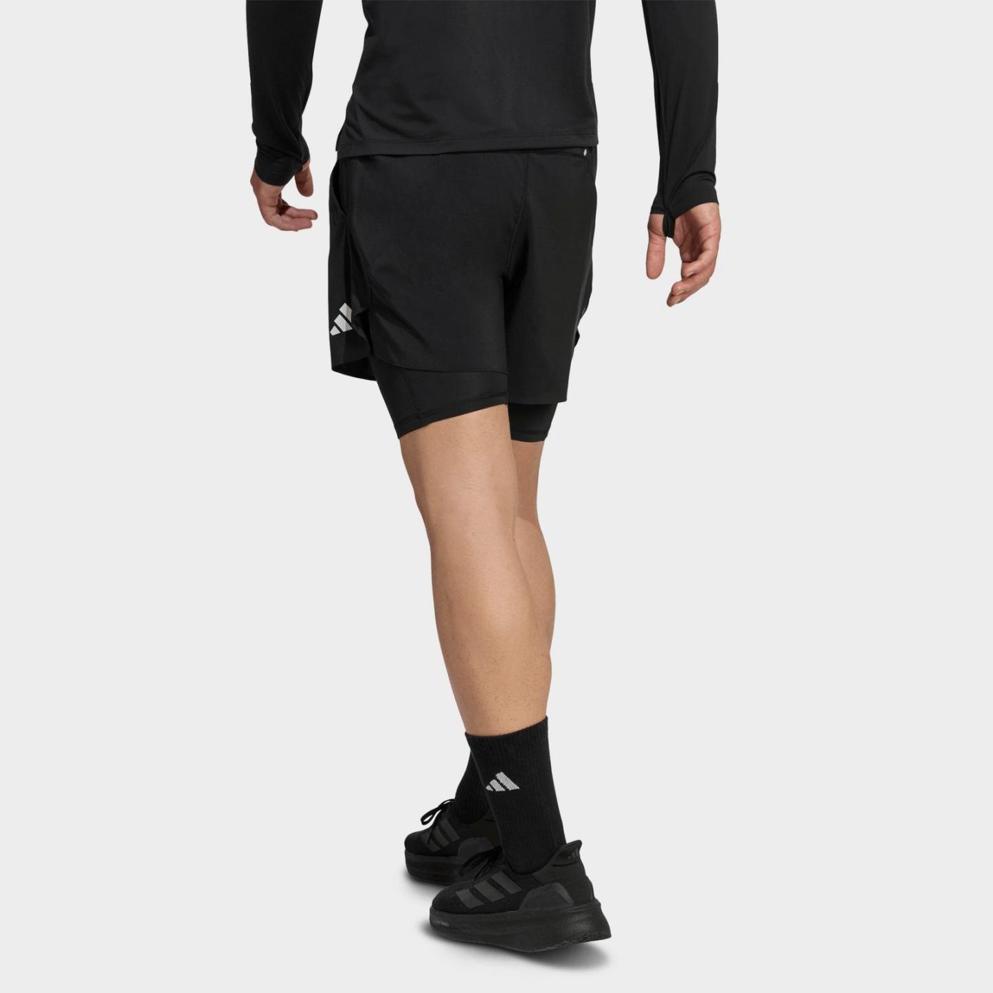 Men's adidas adi365 Iconic Formotion Five-Pocket 2-In-1 Running Shorts - Black - view 3