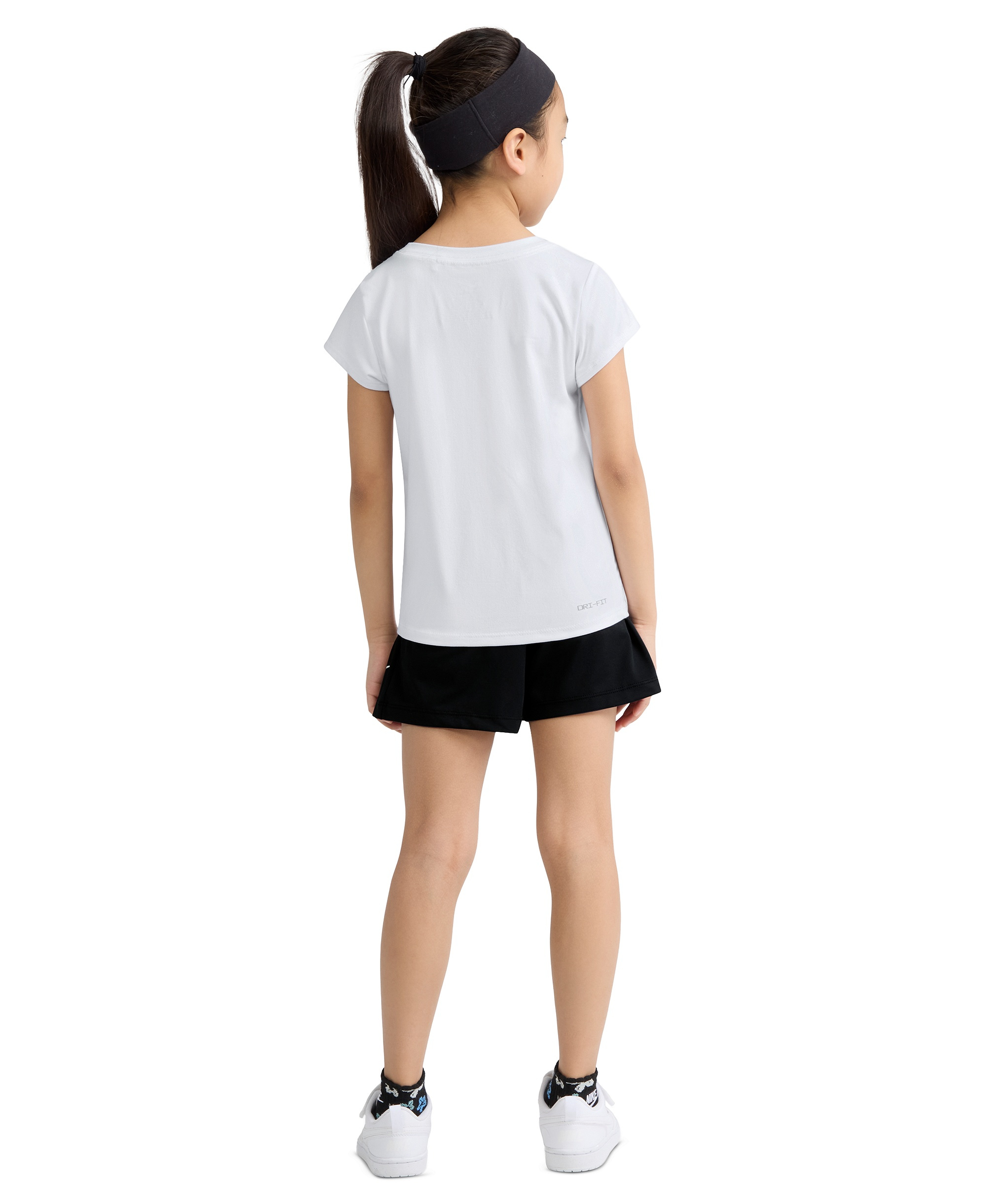 Nike Girls' 4-6X All Day Play Short-Sleeve T-Shirt and Skort, 2-Piece Set - Black/White