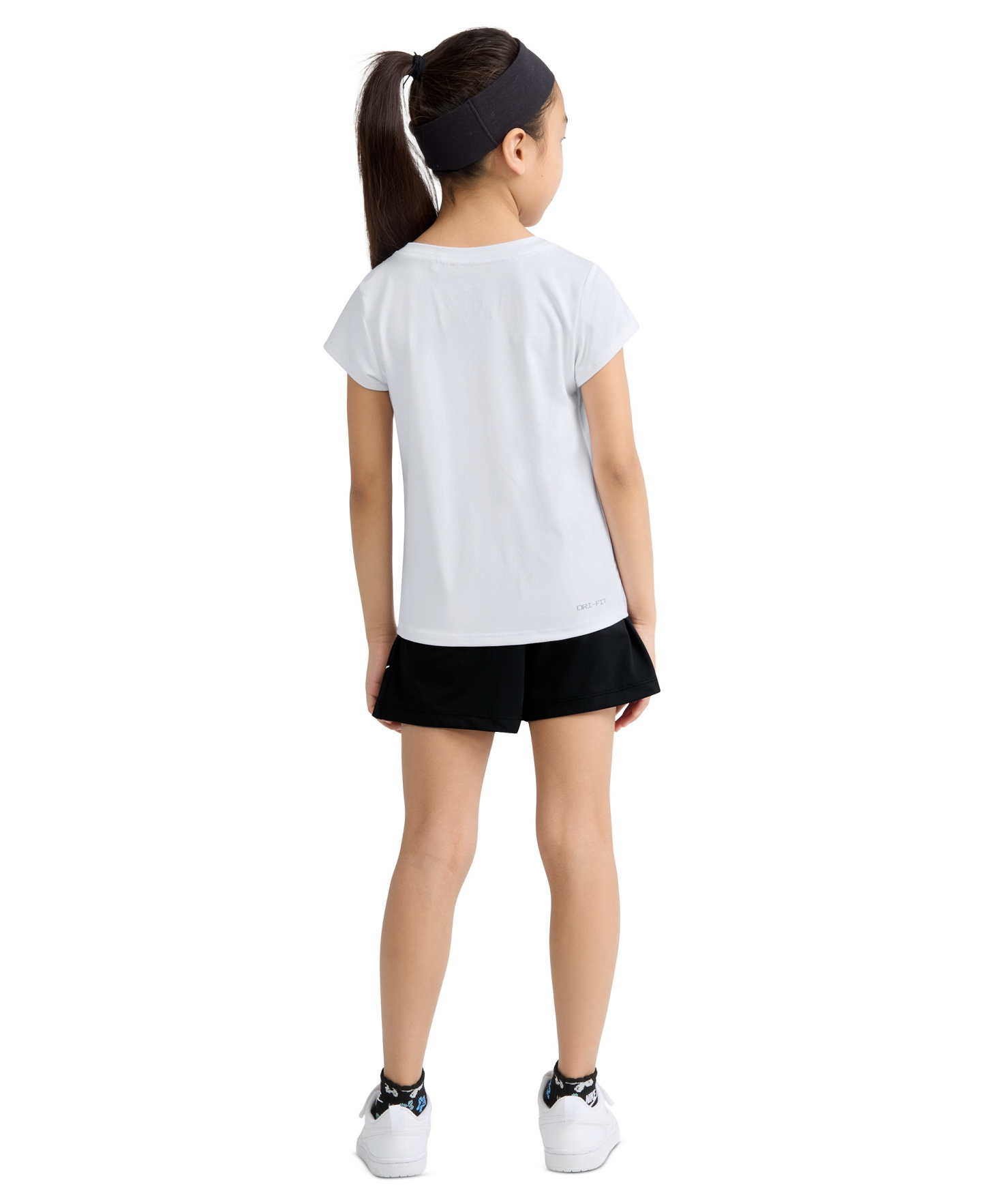 Nike Girls' 4-6X All Day Play Short-Sleeve T-Shirt and Skort, 2-Piece Set - Black/White