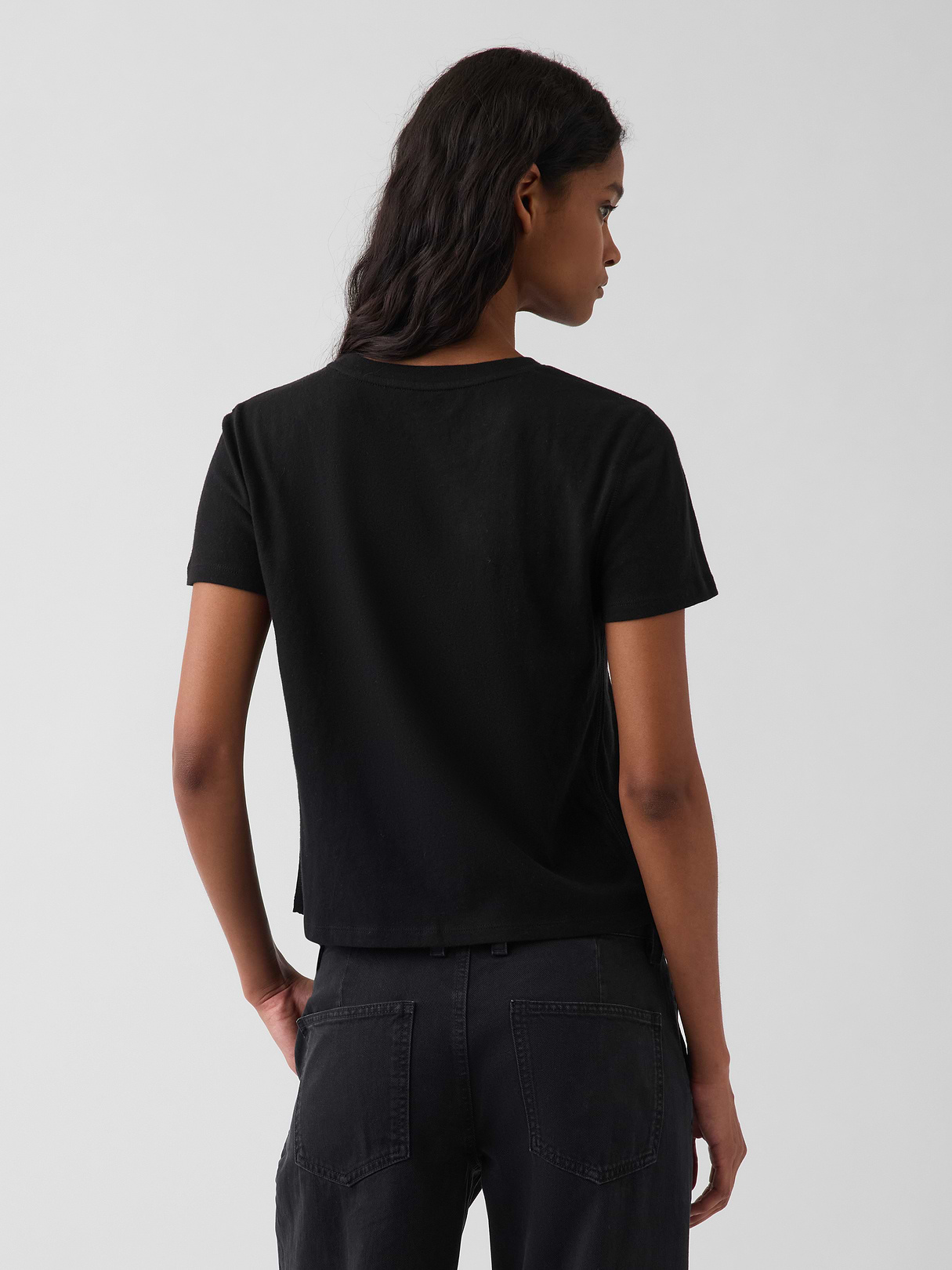 100% Cotton Authentic Shrunken T-Shirt - Black