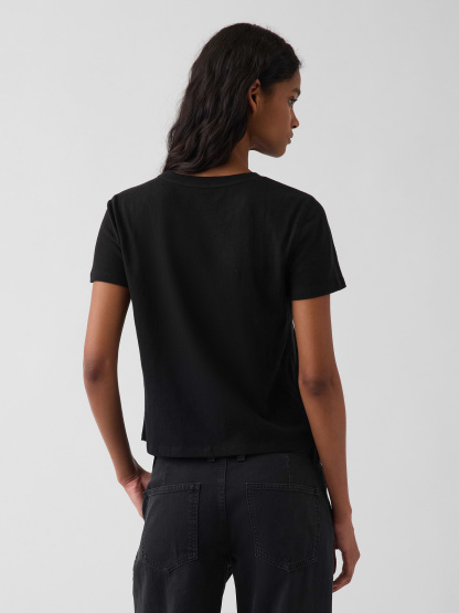 100% Cotton Authentic Shrunken T-Shirt - Black