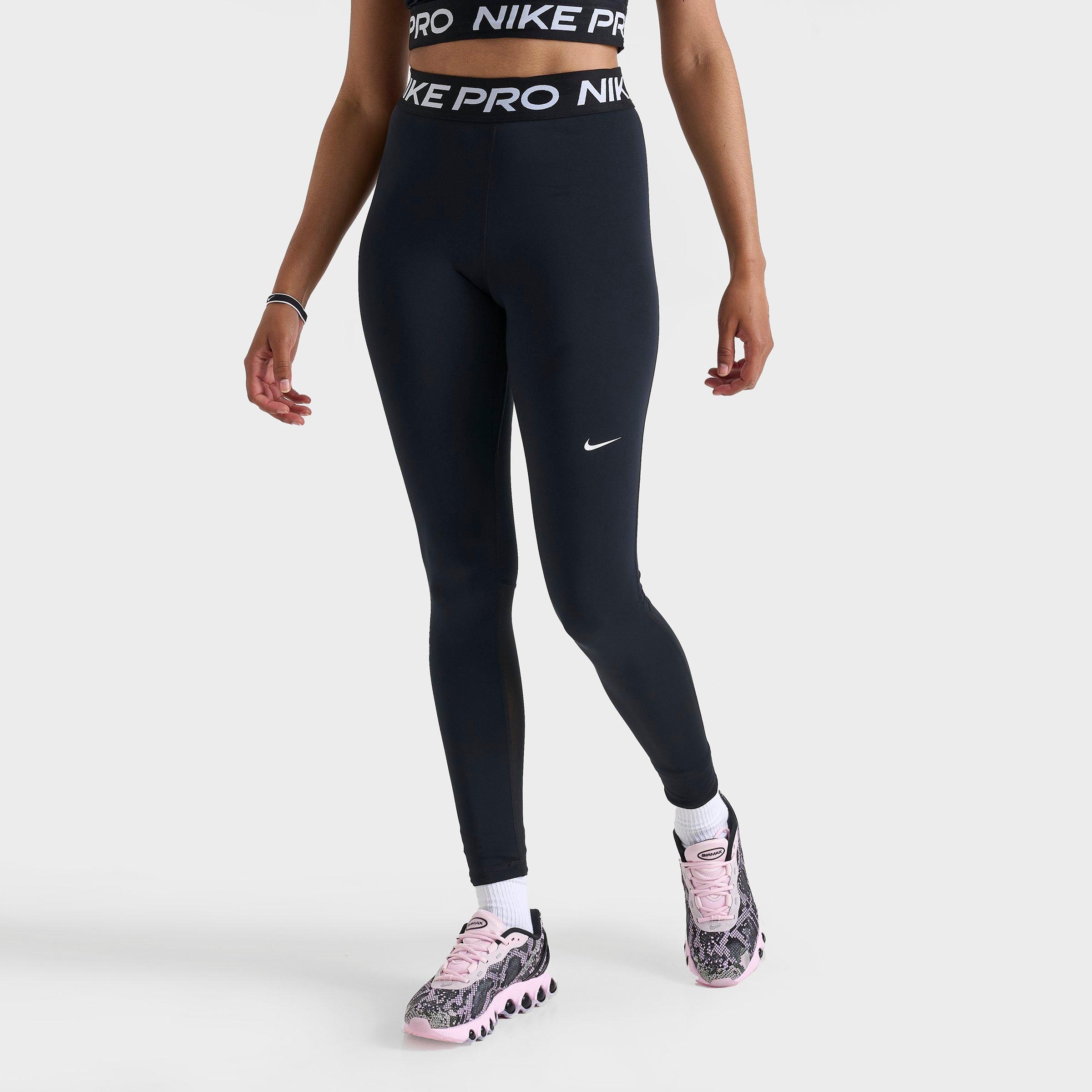 Women's Nithtke Pro 365 High-Waisted 7/8 Mesh Panel Leggings - Black/White