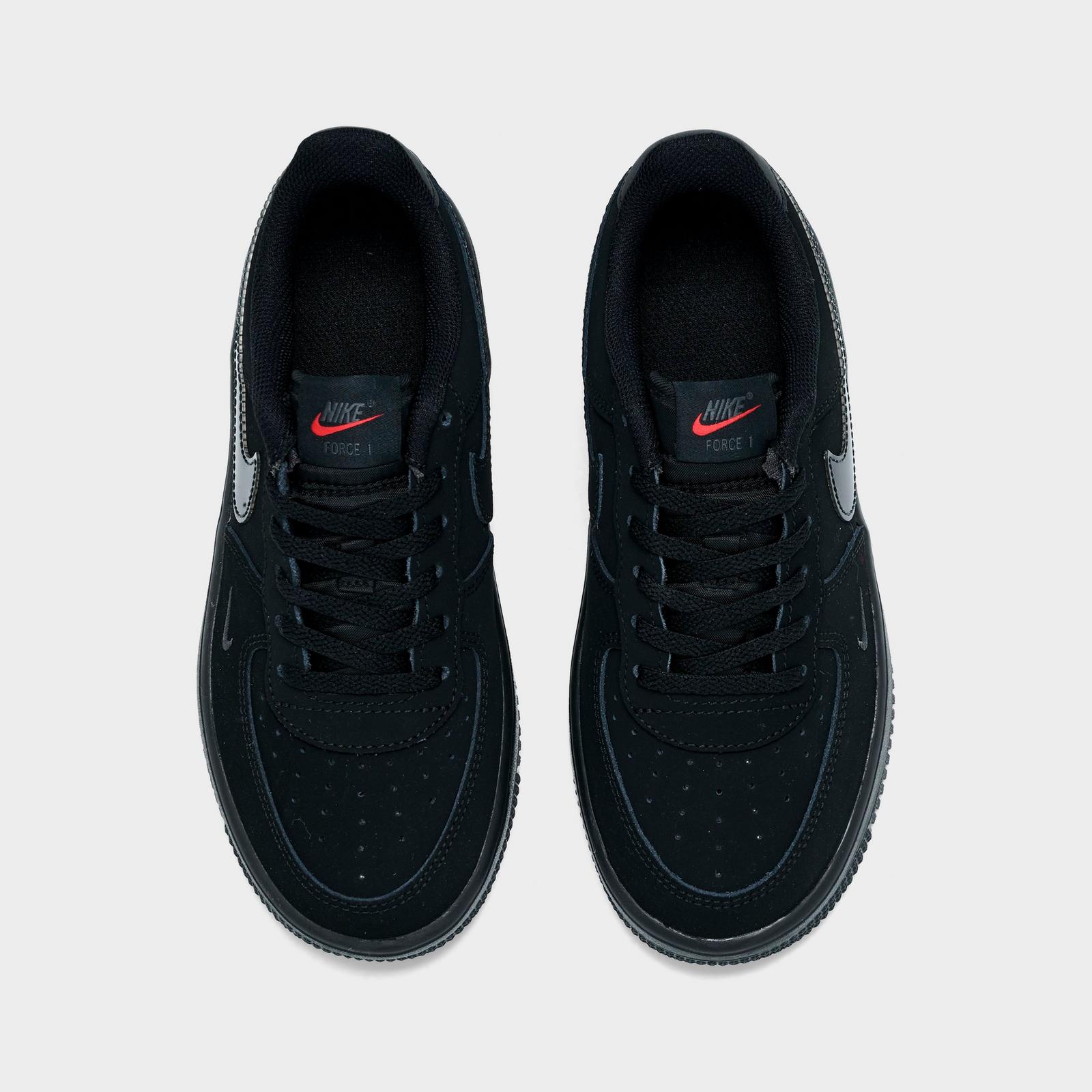 Little Kids' Nike Force 1 Casual Shoes - Black/Smoke Grey/Dark Smoke Grey