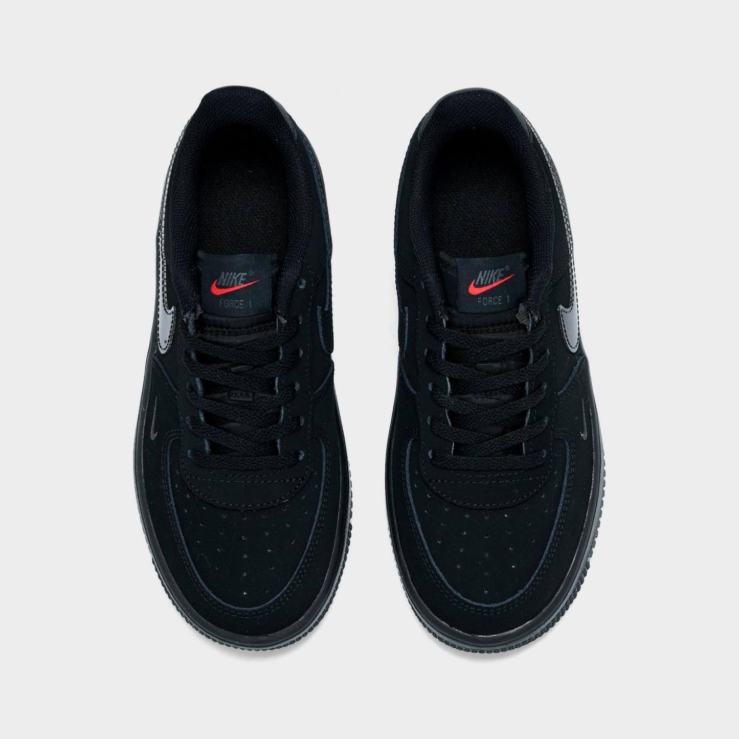 Little Kids' Nike Force 1 Casual Shoes - Black/Smoke Grey/Dark Smoke Grey