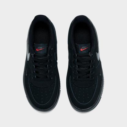 Little Kids' Nike Force 1 Casual Shoes - Black/Smoke Grey/Dark Smoke Grey