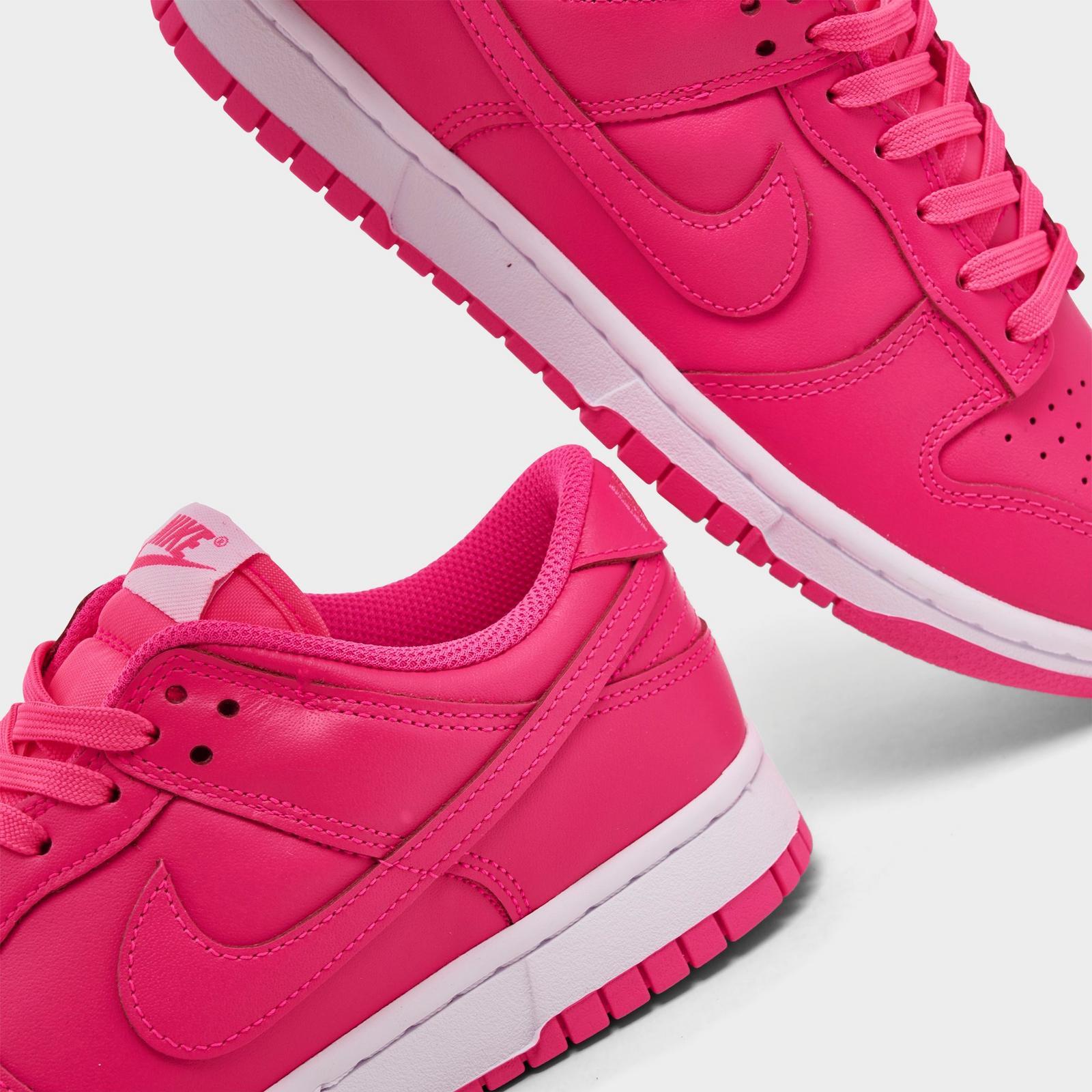 Women's Nike Dunk Low Casual Shoes - Hyper Pink/White/Hyper Pink