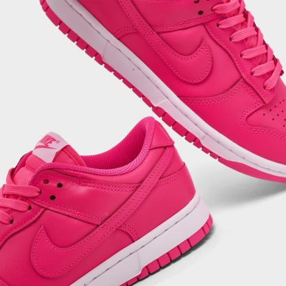Women's Nike Dunk Low Casual Shoes - Hyper Pink/White/Hyper Pink