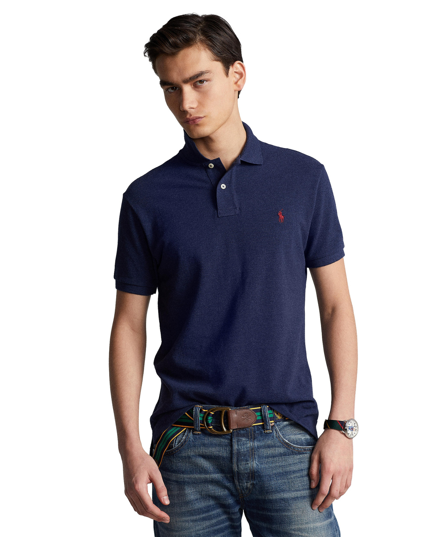 Polo Ralph Lauren Men's Classic-Fit Mesh Polo Shirt - Spring Navy Heather
