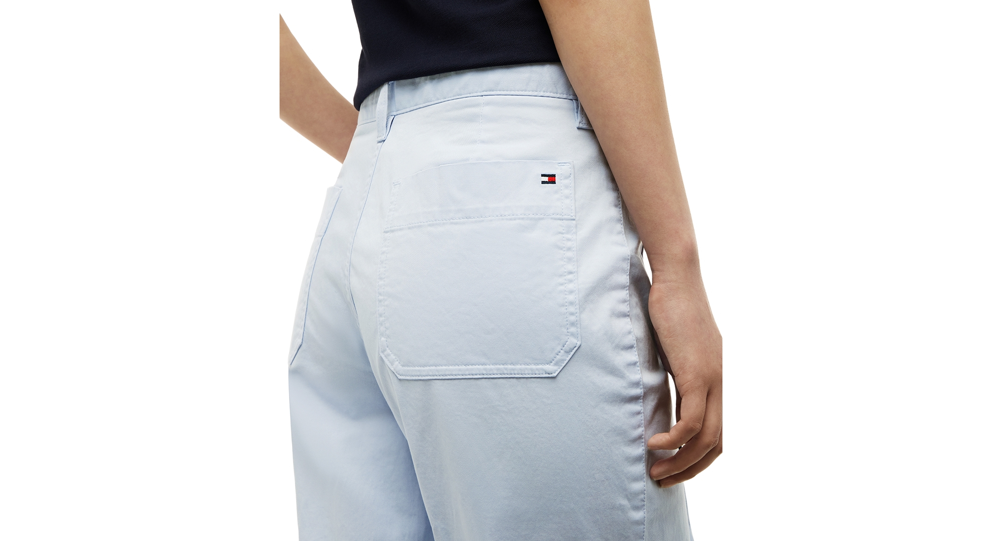Tommy Hilfiger Women's Twill Patch Pocket Chinos Pants - Breezy Blue