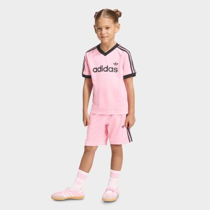 Little Kids' adidas Originals Jersey and Shorts Set - Light Pink - view 1