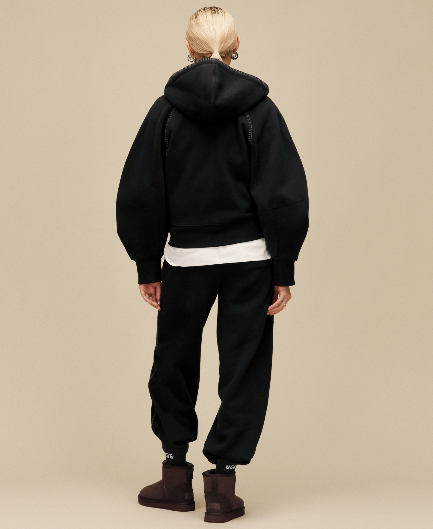 UGG Women's Classic Long-Sleeve Full-Zip Hoodie - Black