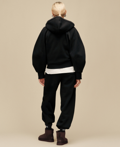 UGG Women's Classic Long-Sleeve Full-Zip Hoodie - Black