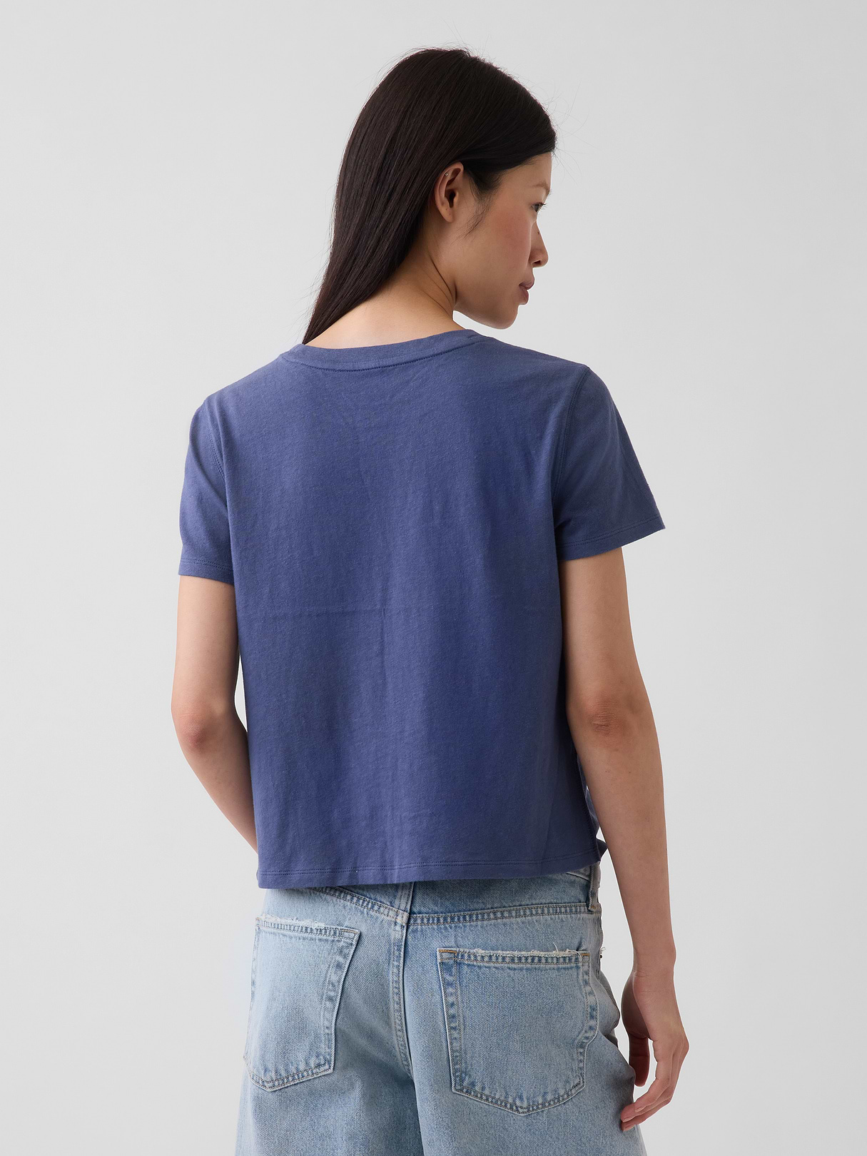 100% Cotton Authentic Shrunken T-Shirt - Sargassus blue
