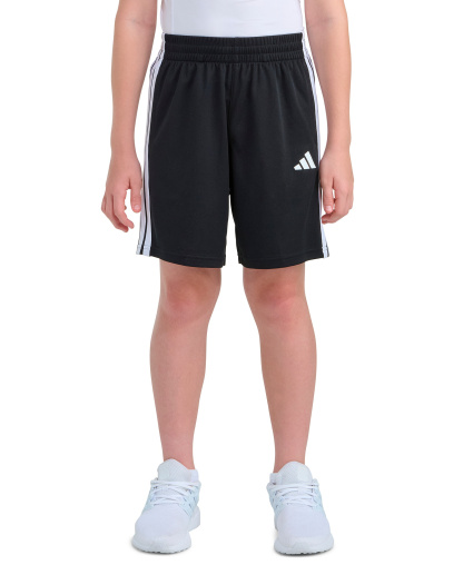 adidas Boys' 8-18 Elastic Waistband Drawcord Shorts - Black