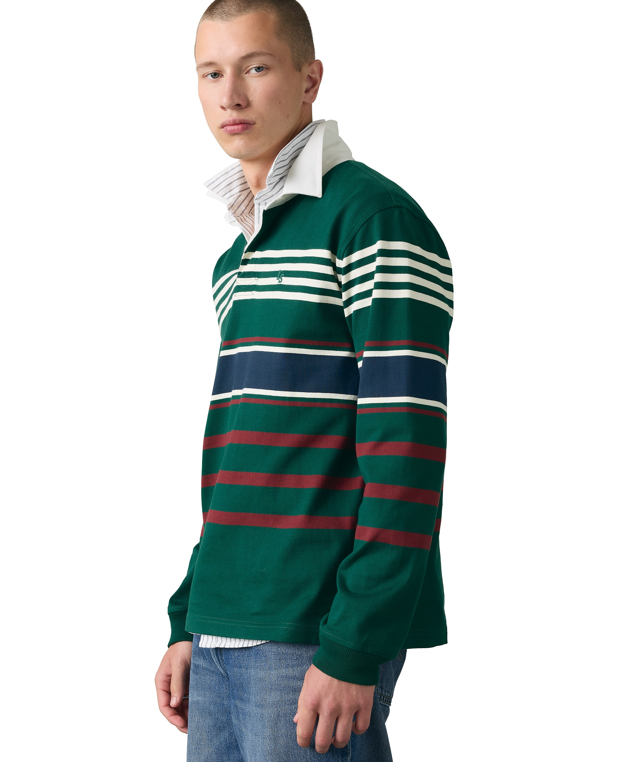 Levi's Men's Union Rugby Long-Sleeve Polo Shirt - Ponderosa
