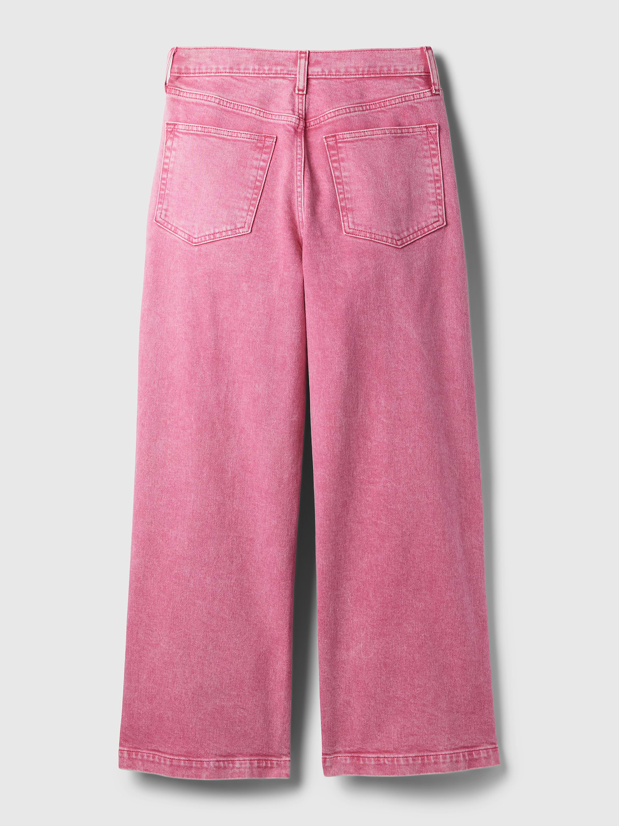 High Rise Stride Wide-Leg Ankle Jeans - sugar pink