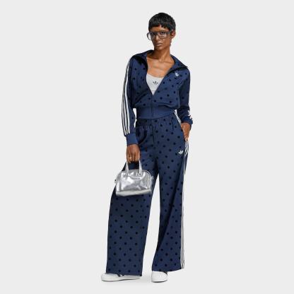Women's adidas Originals Firebird Polka Dot Satin Track Jacket - Night Indigo