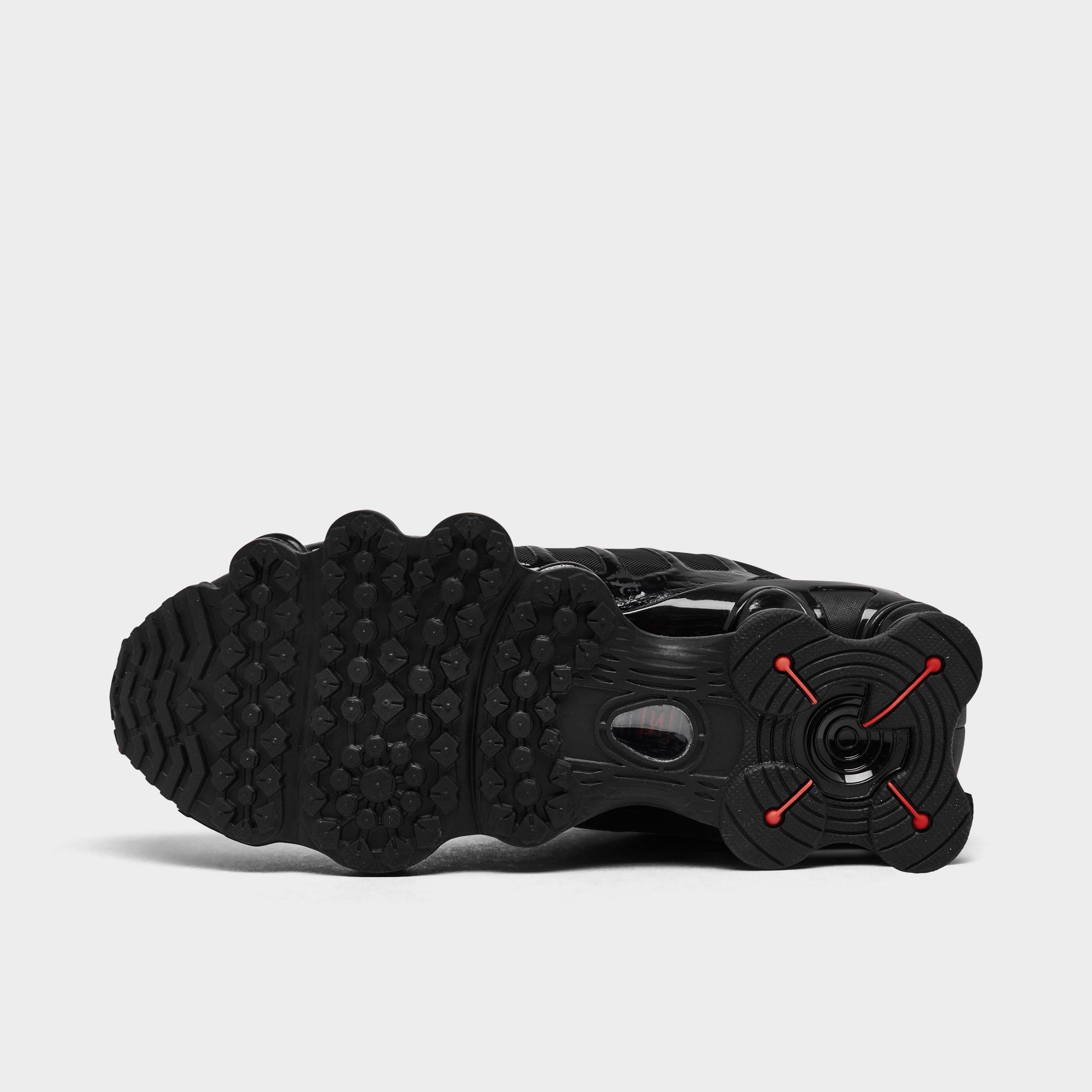 Women's Nithtke Shox TL Casual Shoes - Black/Black/Metallic Hematite/Max Orange - Bottom view