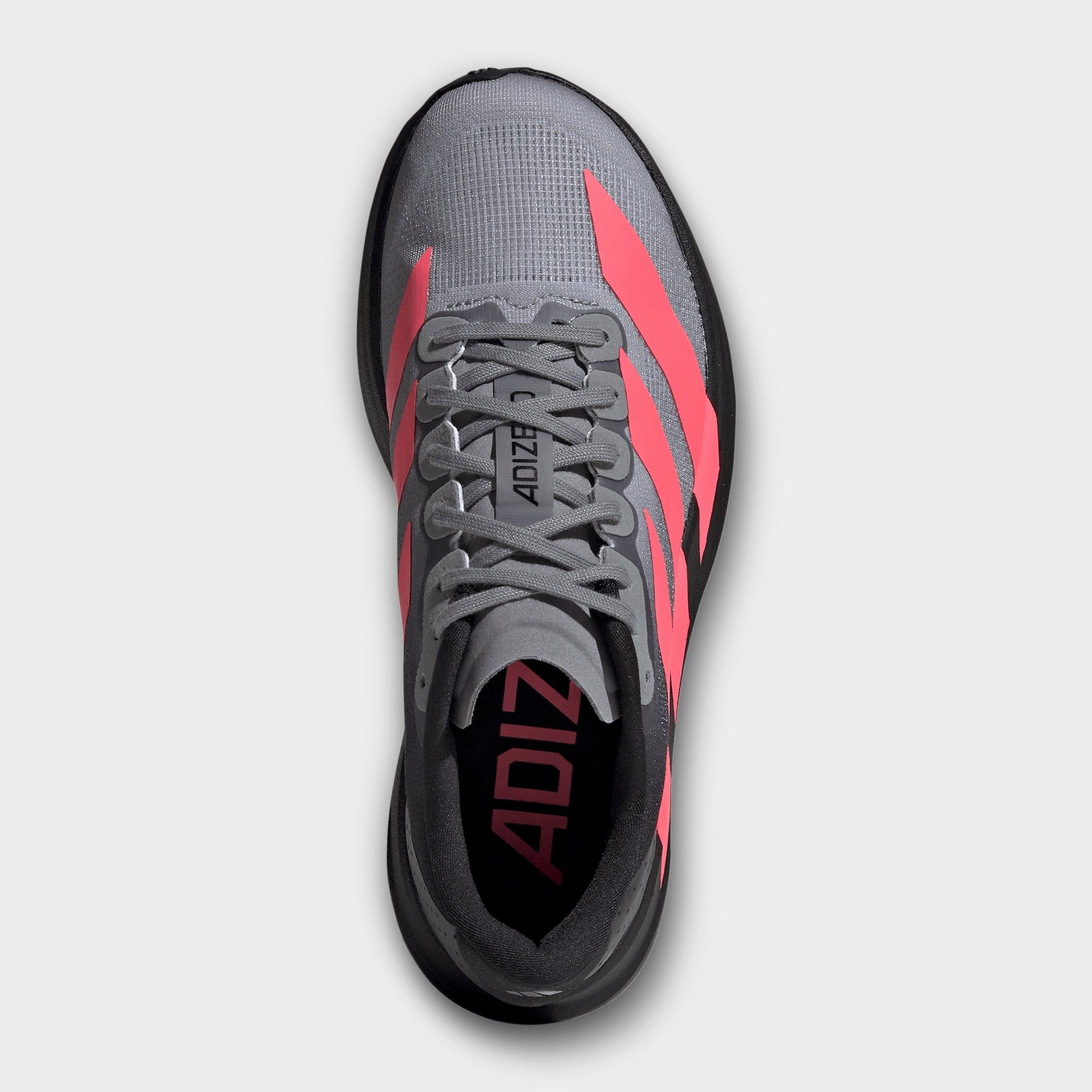 Women's adidas Adizero EVO SL Running Shoes - Part 1 - Grey/Solar Turbo/Light Onix - Top view