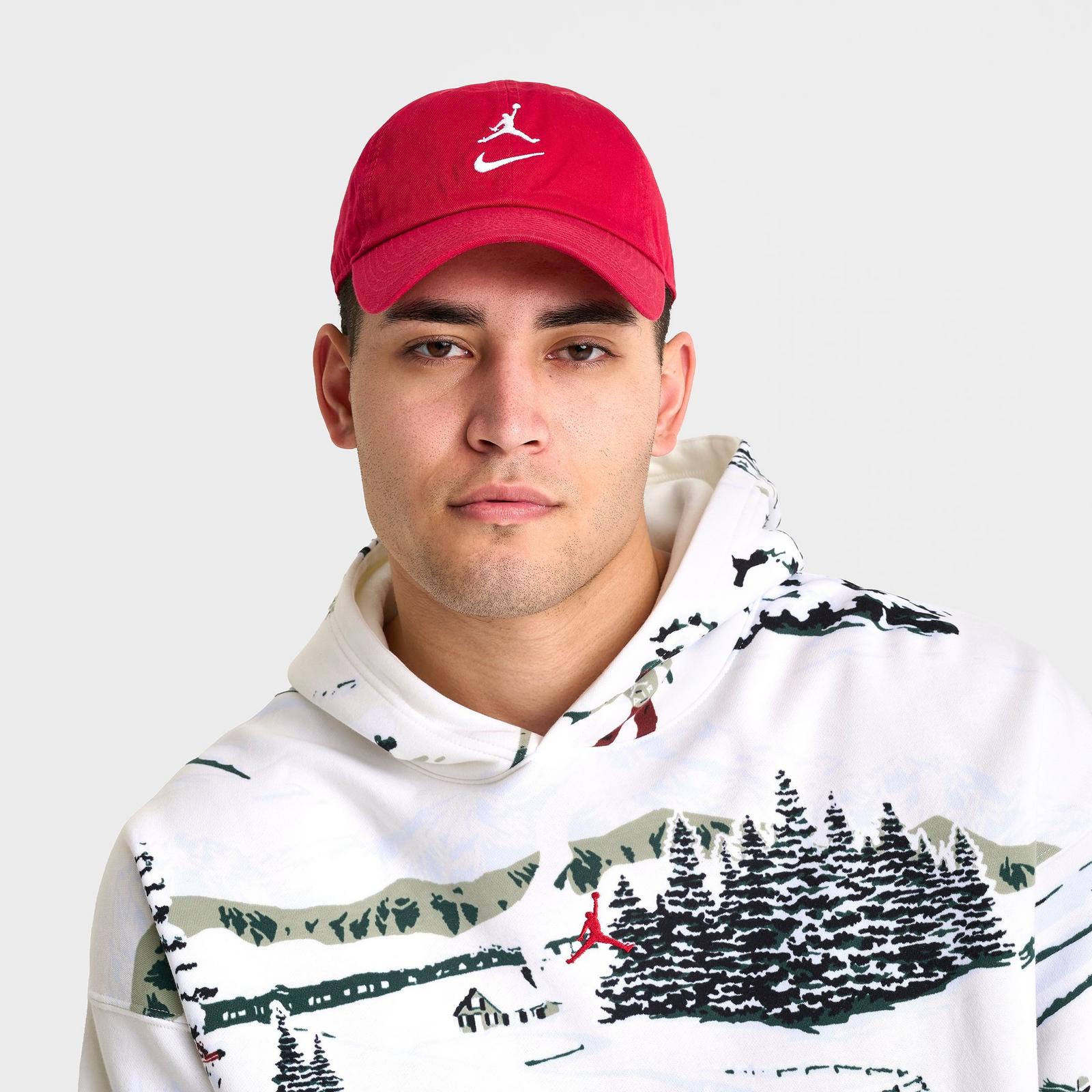 Jordan Stacked Logo Club Strapback Hat - Red - view 2