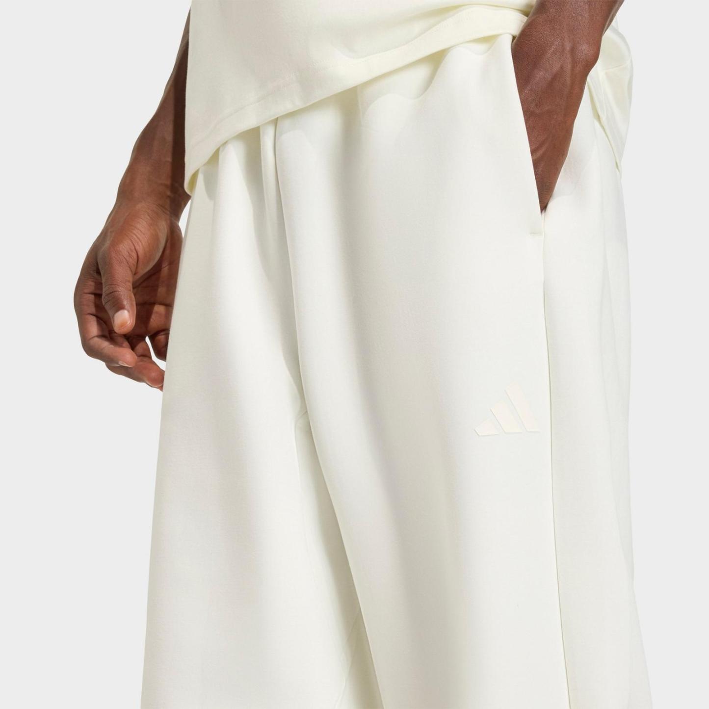 Men's adidas Soft Luxe French Terry Sweatpants - Off White - view 5