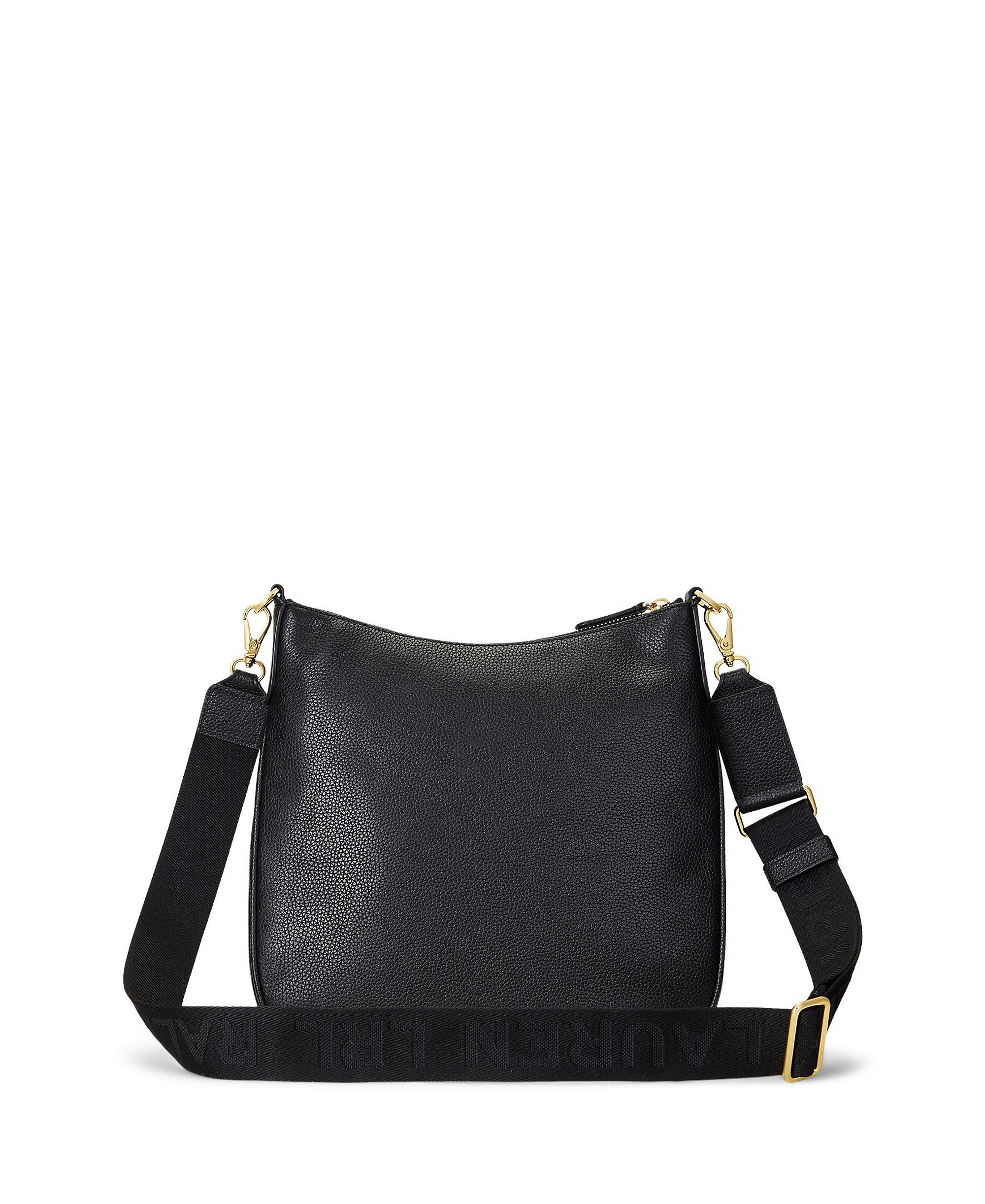 Lauren Ralph Lauren Cameryn Pebbled Leather Small Crossbody - Black