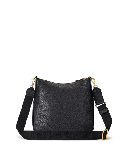 Lauren Ralph Lauren Cameryn Pebbled Leather Small Crossbody - Black