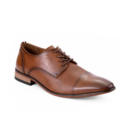 Tommy Hilfiger Men's Sheldon Lace Up Dress Oxfords - Medium Brown