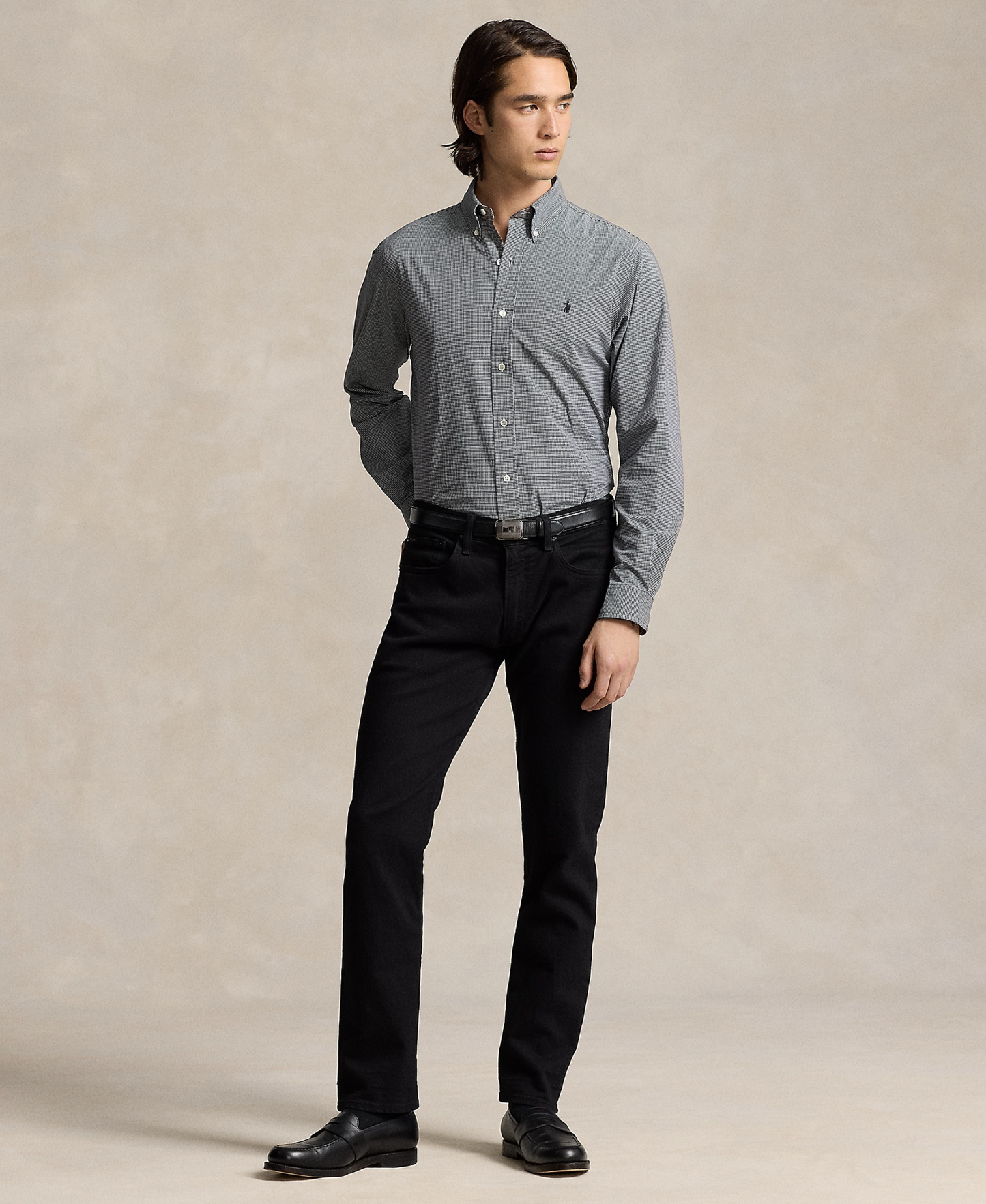 Polo Ralph Lauren Men's Stretch Poplin Shirt - Black/White Check