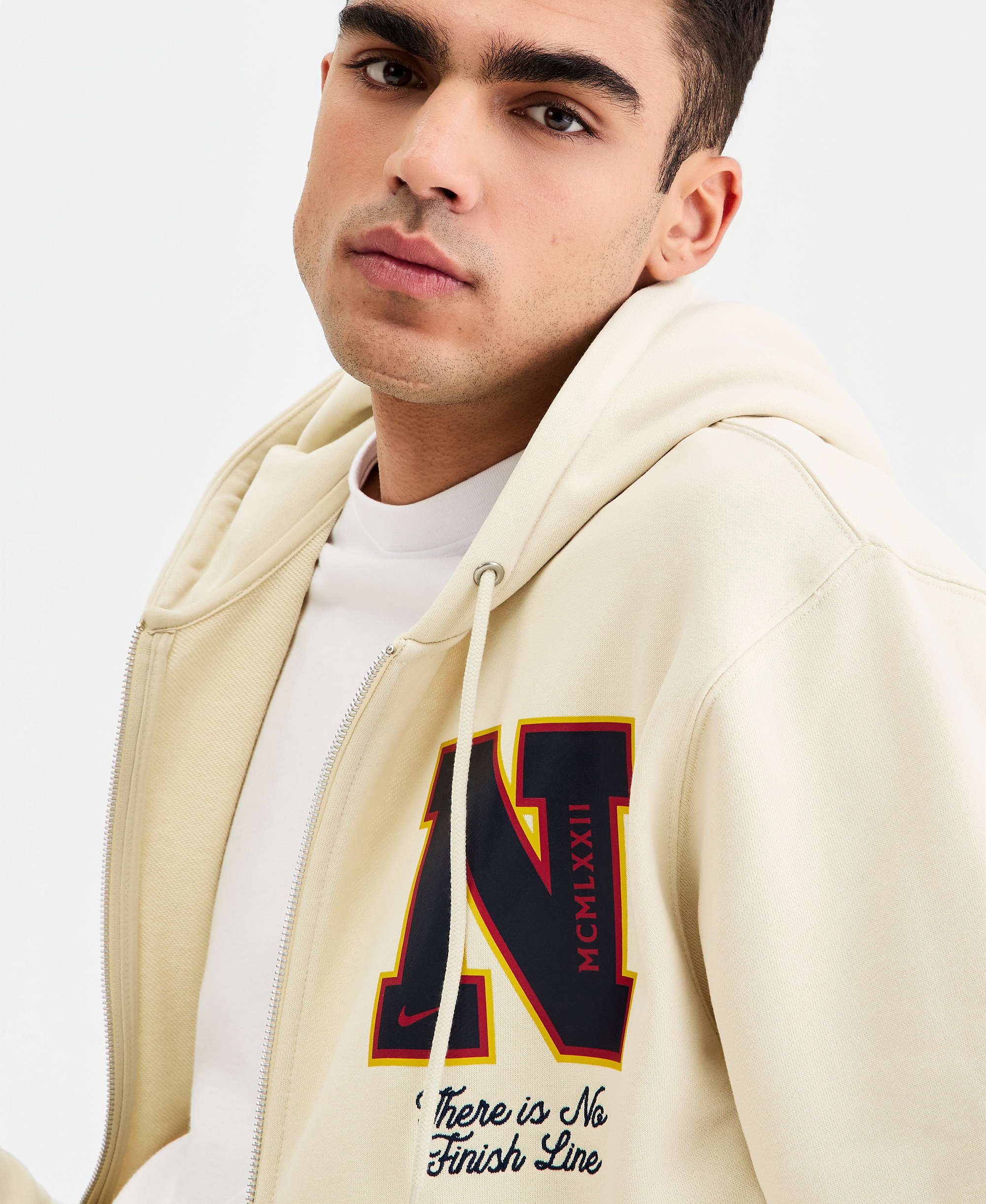 Nike Men's Sportswear Club French Terry Full-Zip Hoodie - Obsidian/Light Khaki