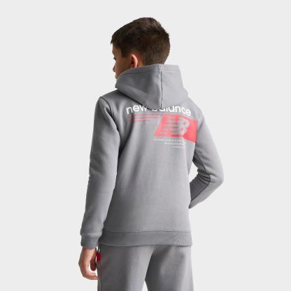 Big Kids' New Balance Players Pullover Hoodie - Slate Grey - view 1