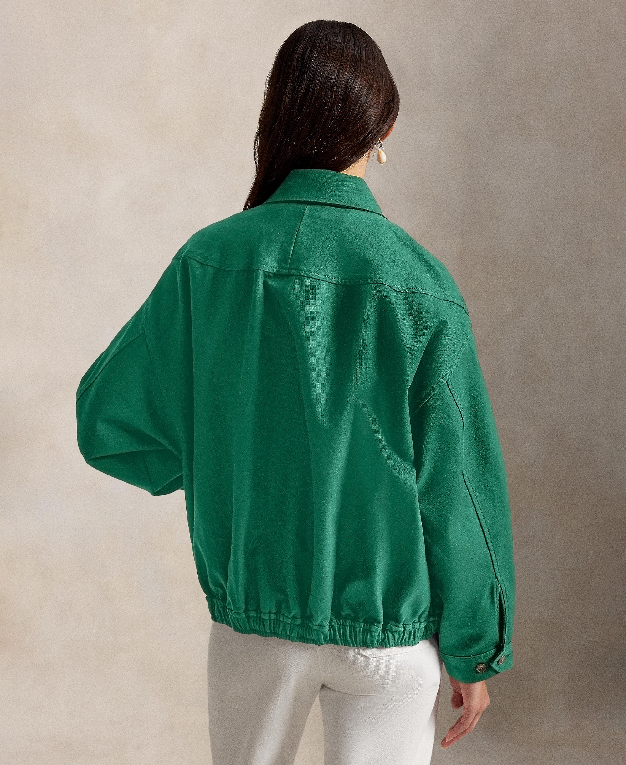 Polo Ralph Lauren Women's Long-Sleeve Bomber Jacket - Bush Green