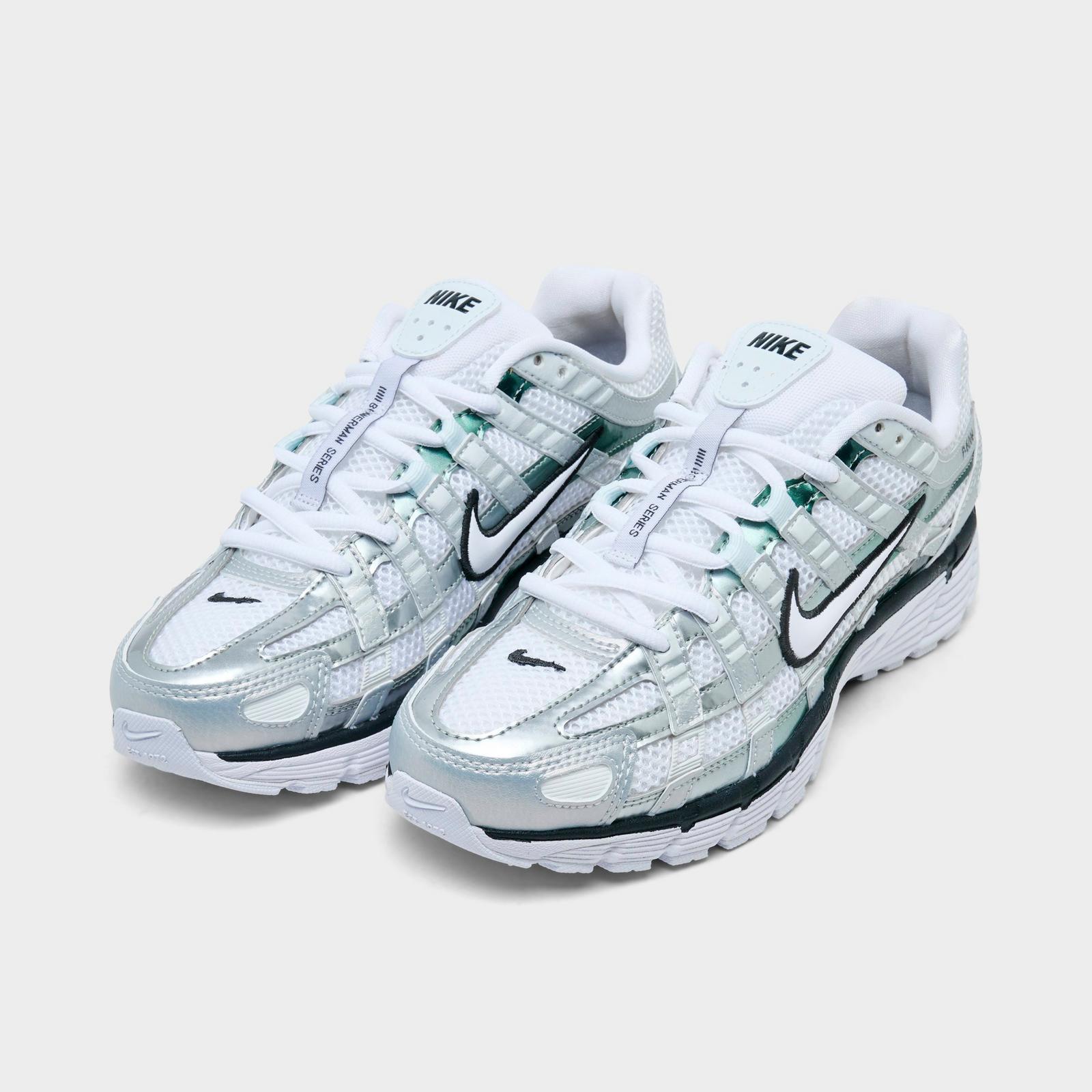 Women's Nike P-6000 Casual Shoes - White/Off White/Dark Smoke Grey/White