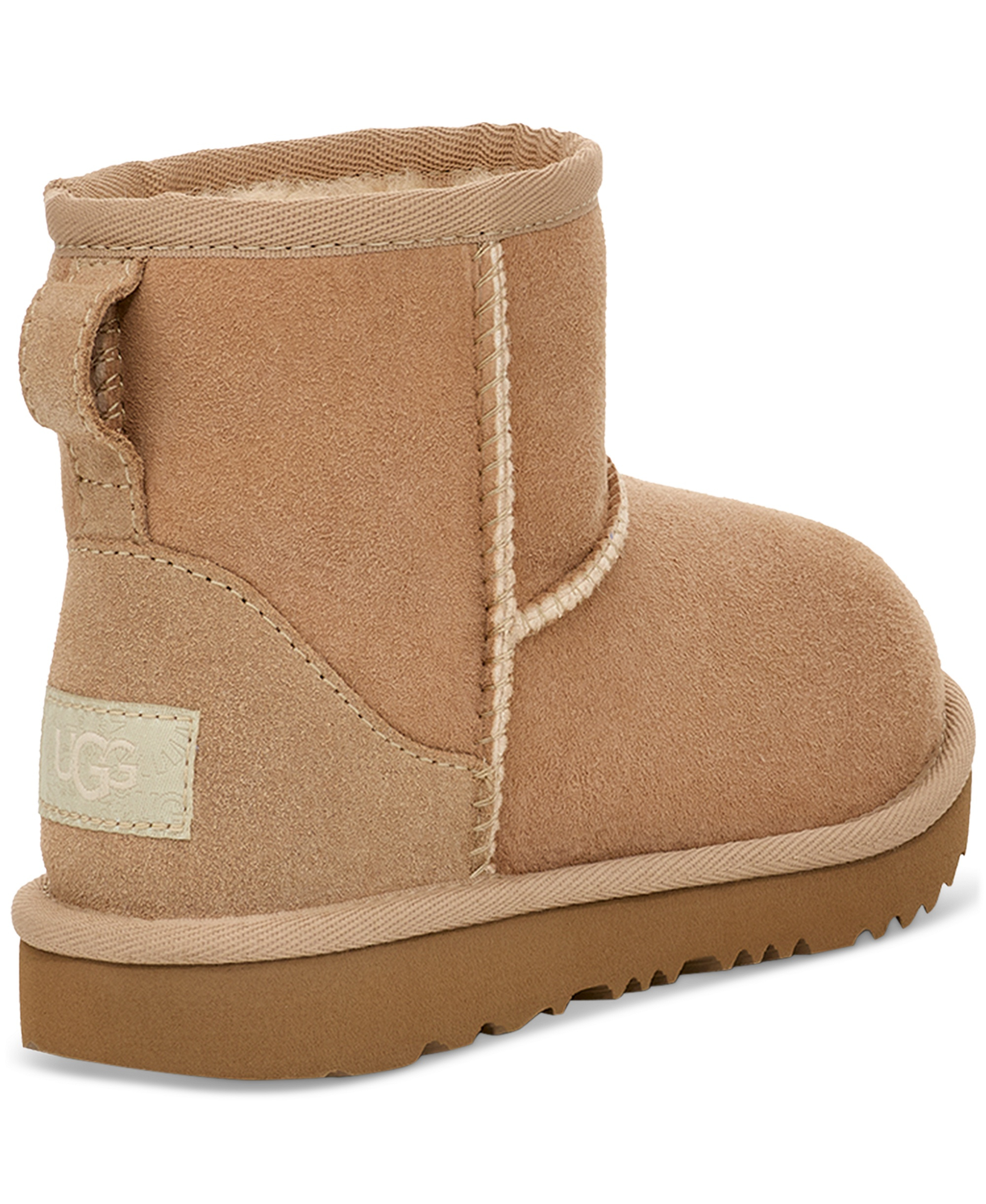 UGG® Toddler Kids Classic Mini II Round Toe Booties - Sand