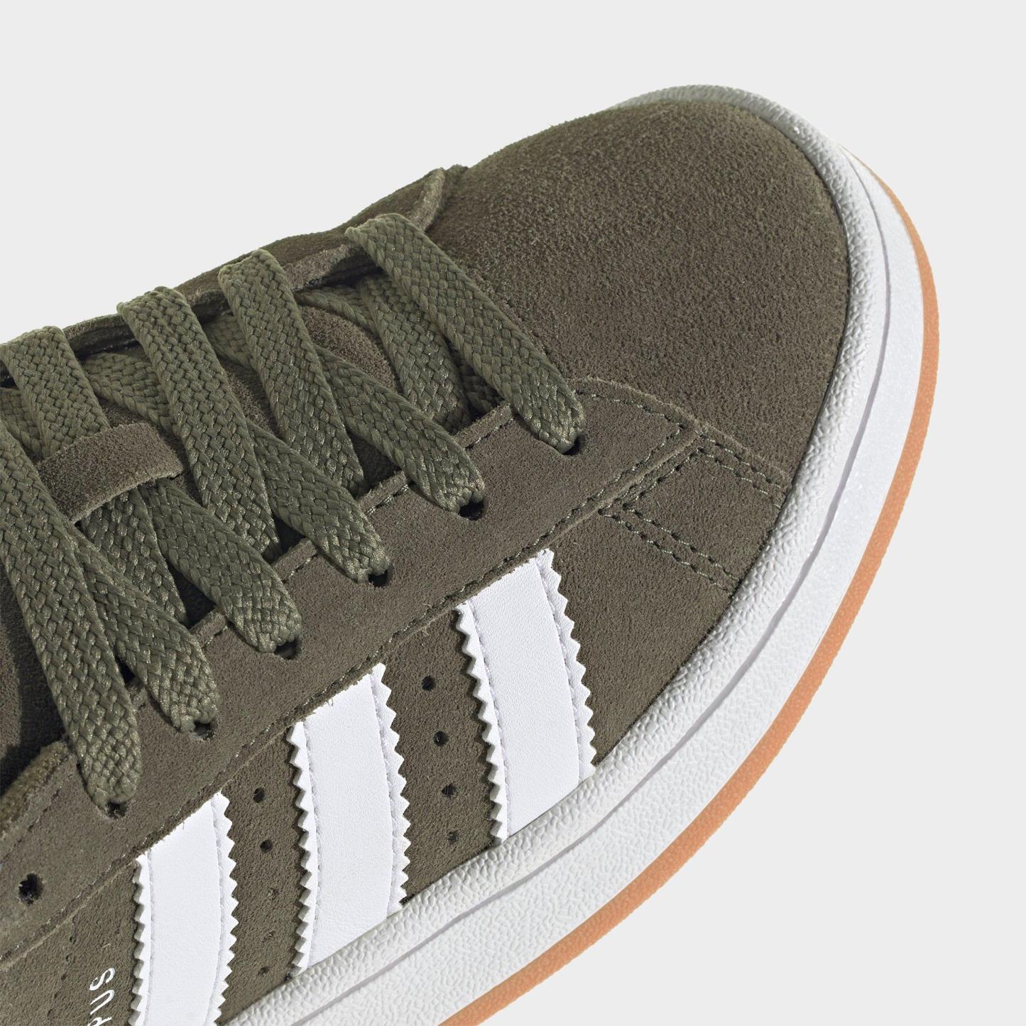 Big Kids' adidas Originals Campus 00s Casual Shoes - Olive Strata/Cloud White/Gum - Detail shot