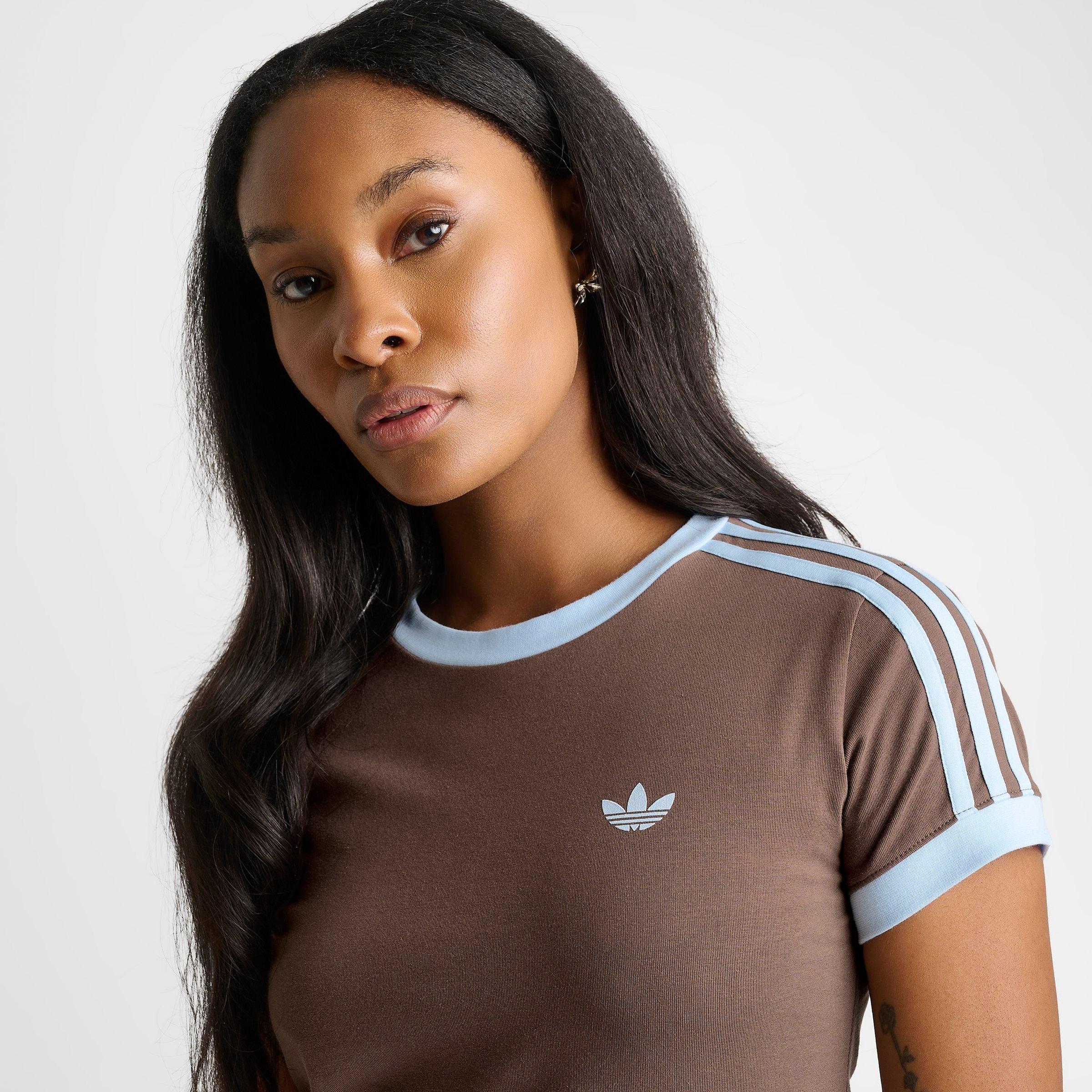 Women's adidas Originals adicolor 3-Stripes Baby T-Shirt - Earth Strata