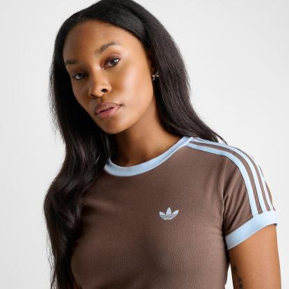 Women's adidas Originals adicolor 3-Stripes Baby T-Shirt - Earth Strata
